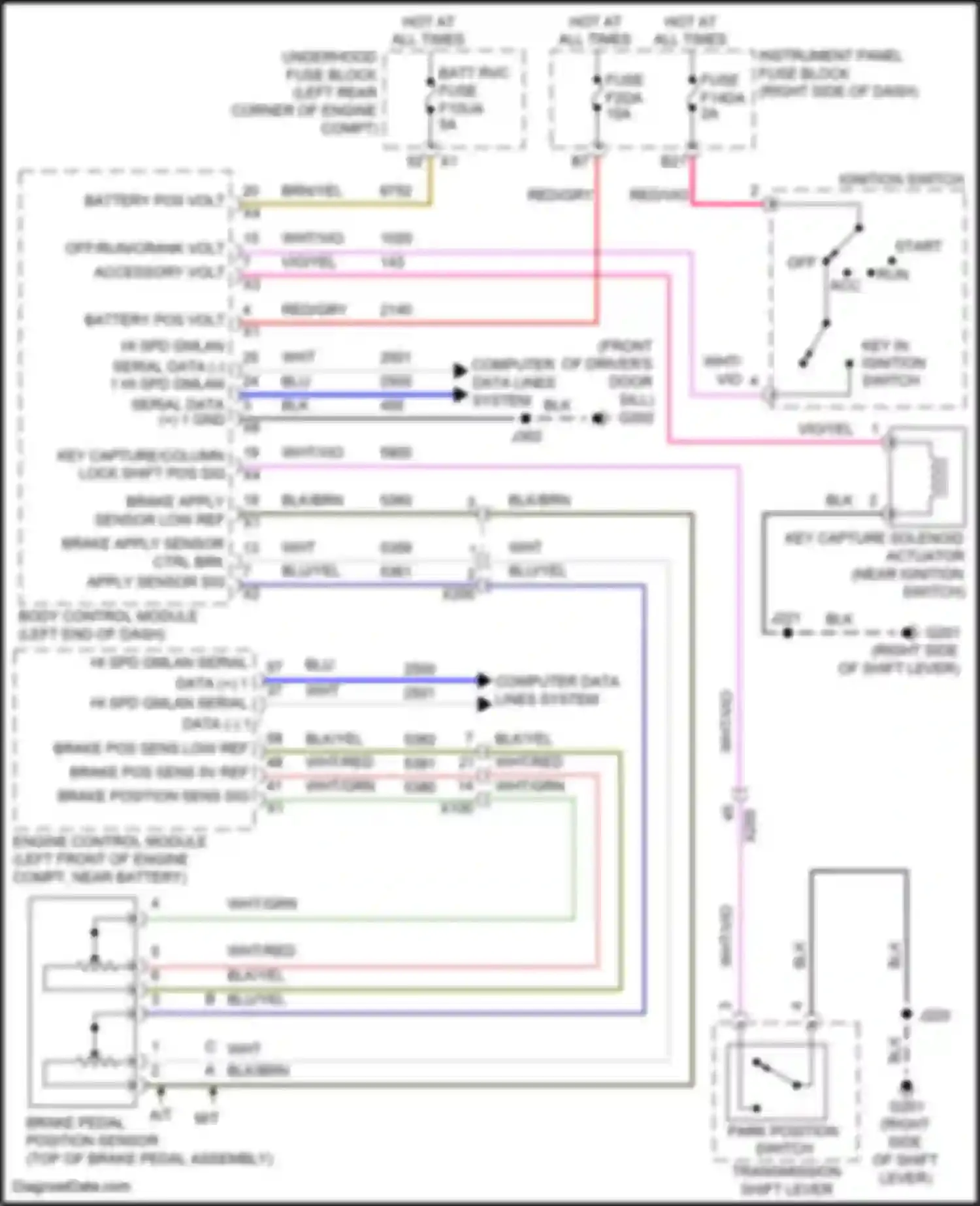 Wiring diagram brake apply sensor low ref for Chevrolet Spark M400 (2015-2024) (1 of 1)