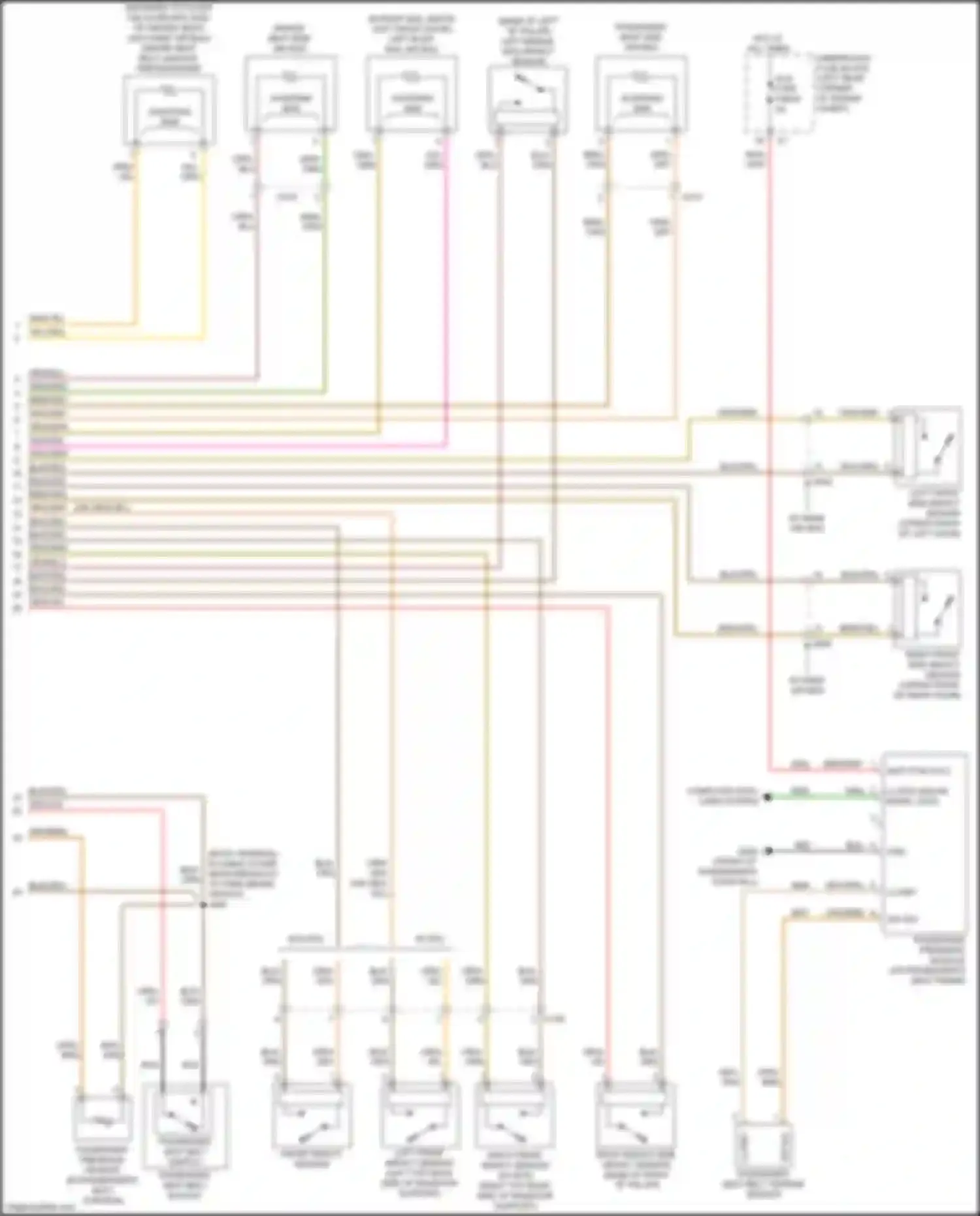 Wiring diagram passenger seat belt tension sensor for Chevrolet Spark M400 (2015-2024) (1 of 1)