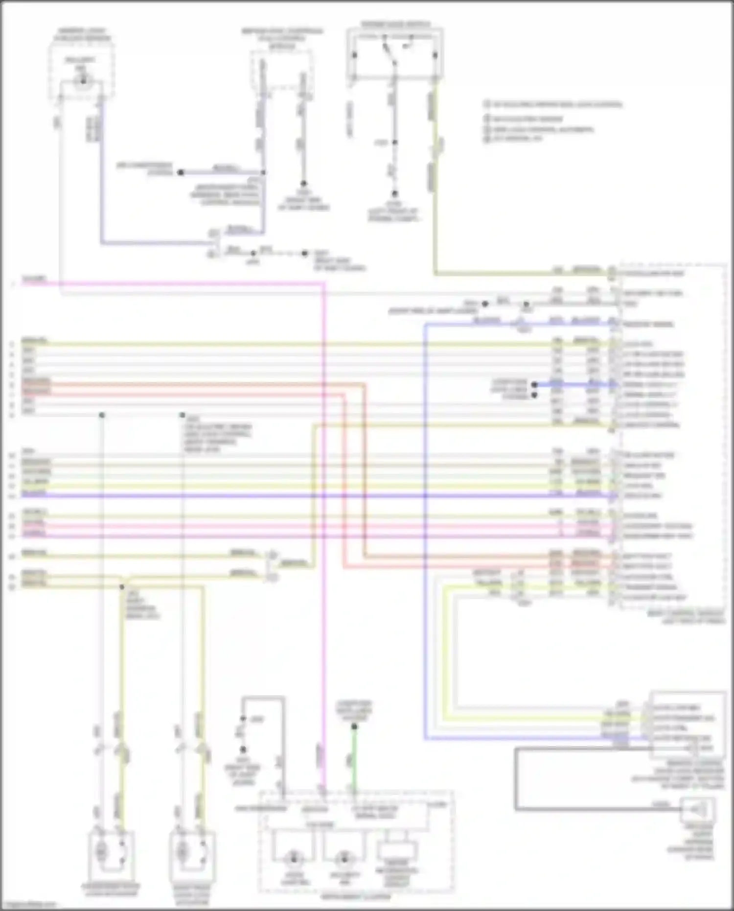 Wiring diagram w/o electric driver side lock control automatic a/c manual a/c for Chevrolet Spark M400 (2015-2024) (1 of 1)