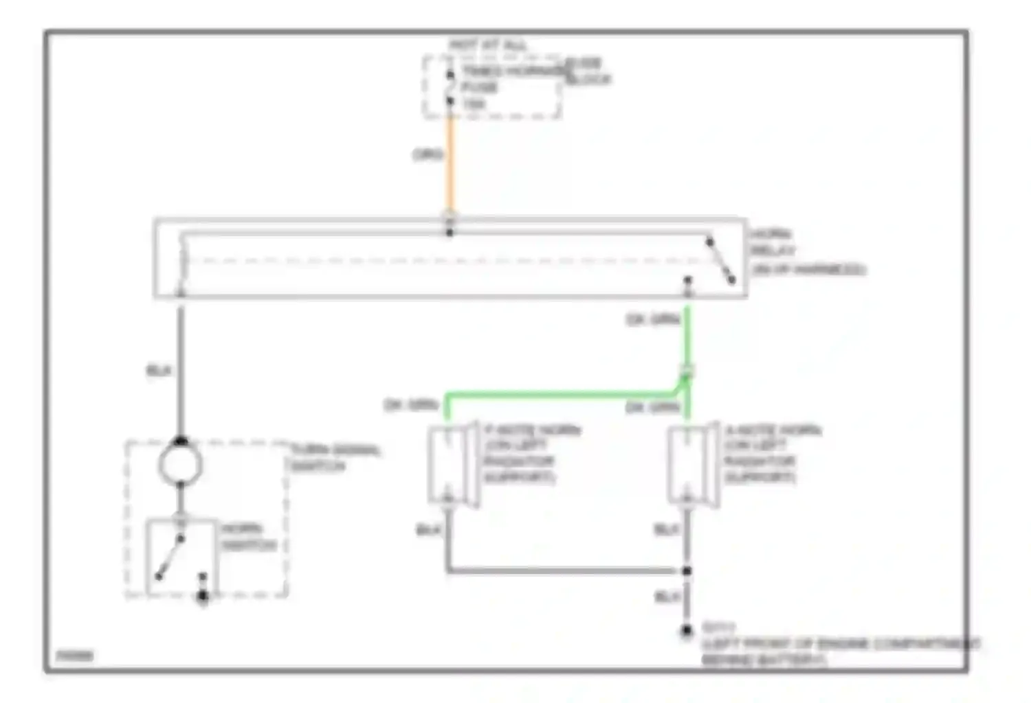 Sportvan G30 Chevrolet  (1985-1994): Horn circuit, cutaway chassis