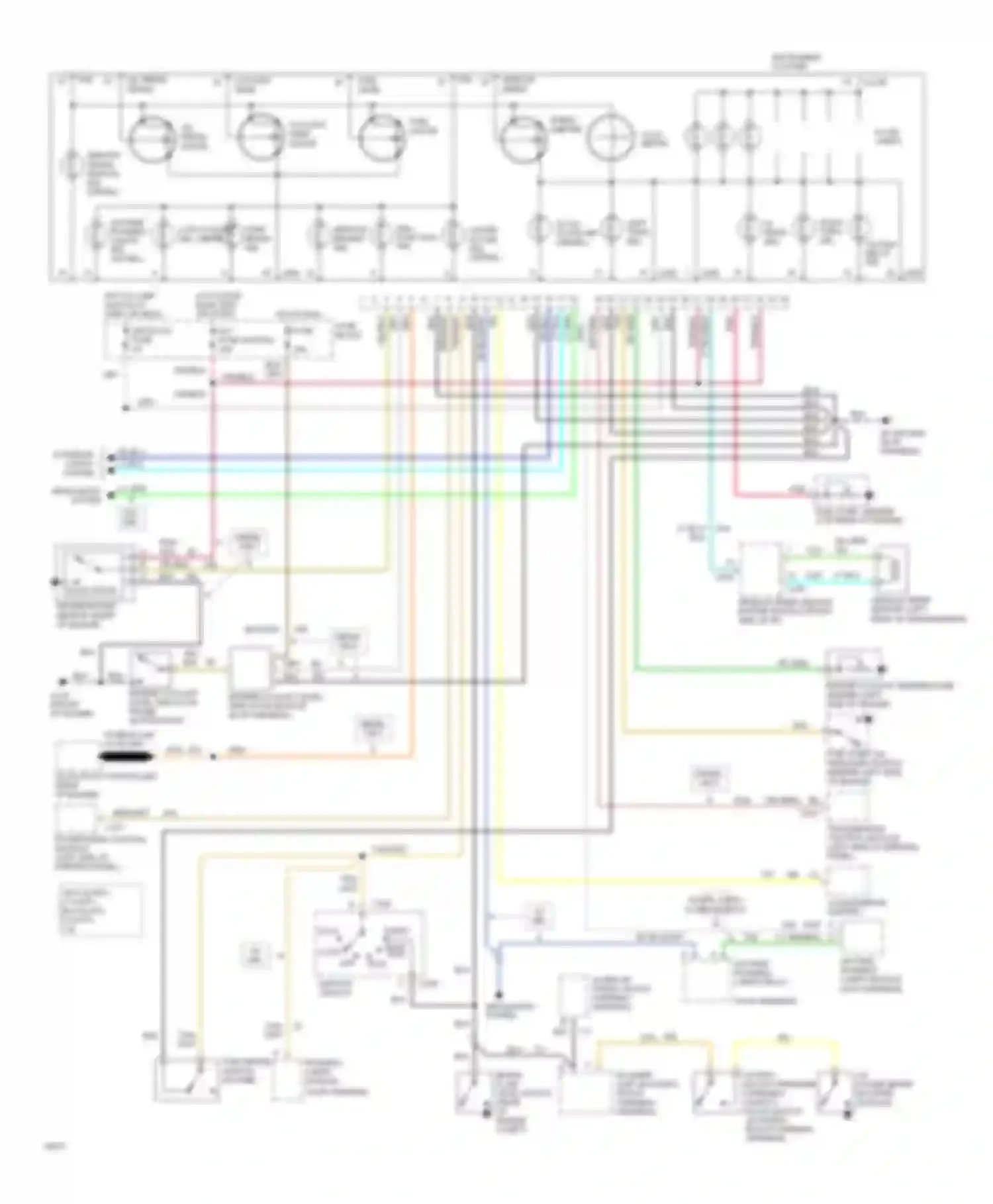 Sportvan G30 Chevrolet  (1985-1994): Instrument cluster circuit, commercial chassis