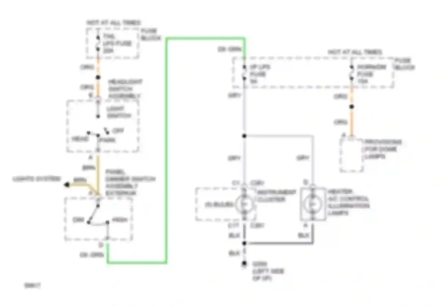 Sportvan G30 Chevrolet  (1985-1994): Interior light circuit, commercial chassis