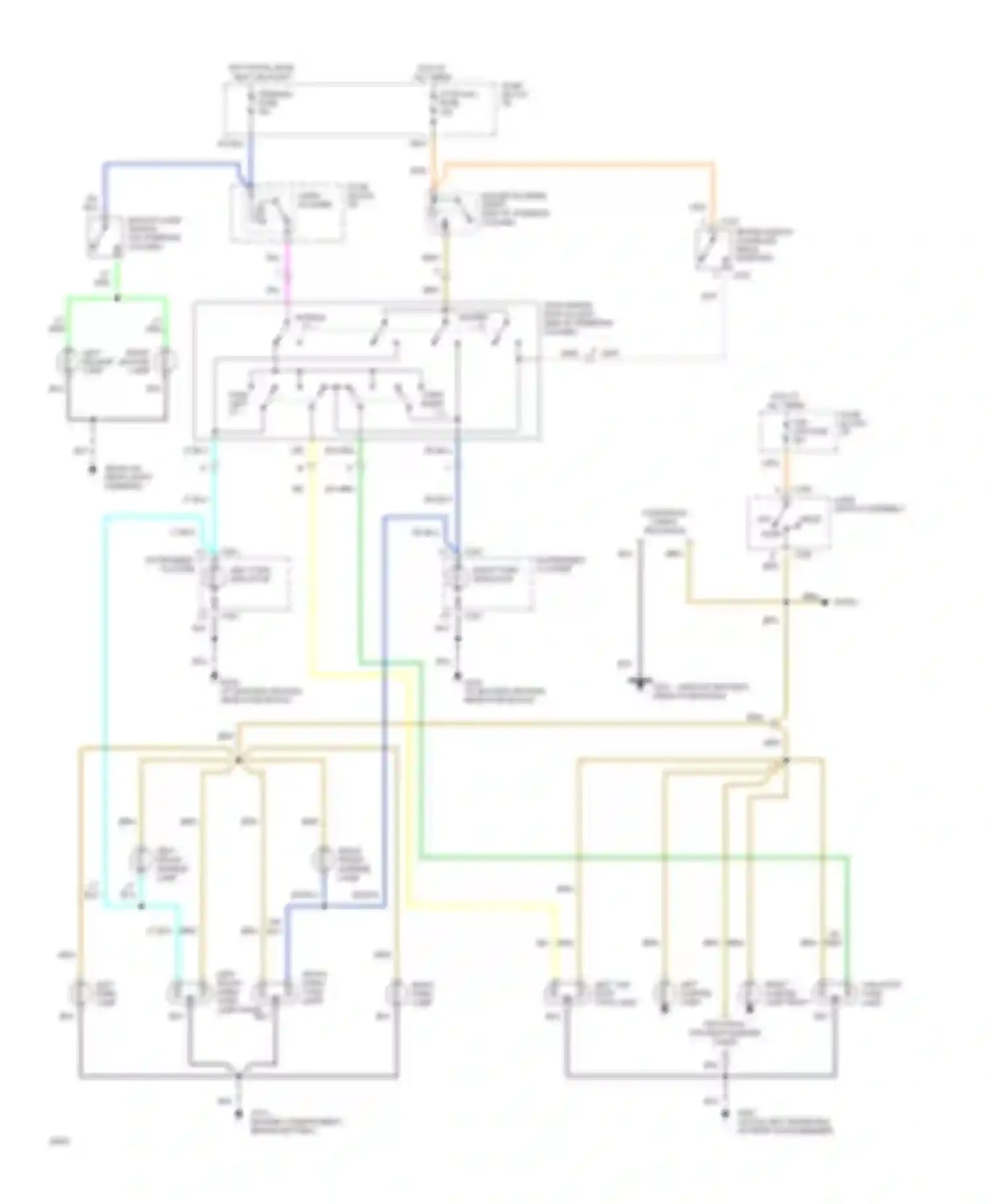 Wiring diagram left backup lamp right backup lamp for Chevrolet Sportvan G30  (1985-1994) (2 of 3)