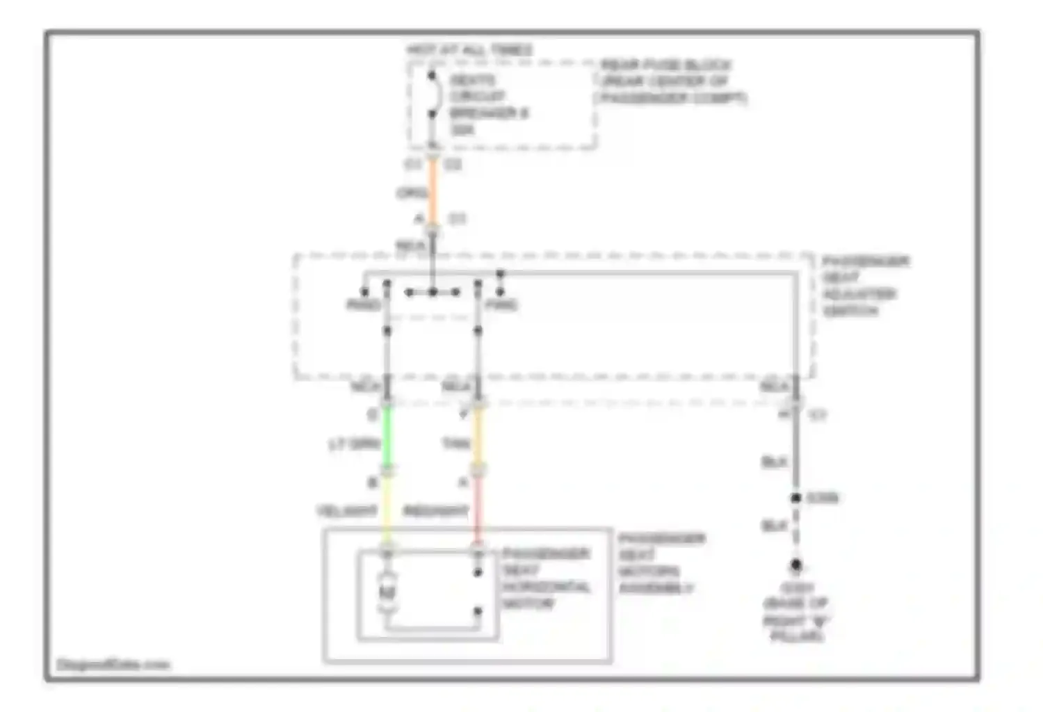 SSR Chevrolet I (2003-2006): Passenger power seat circuit