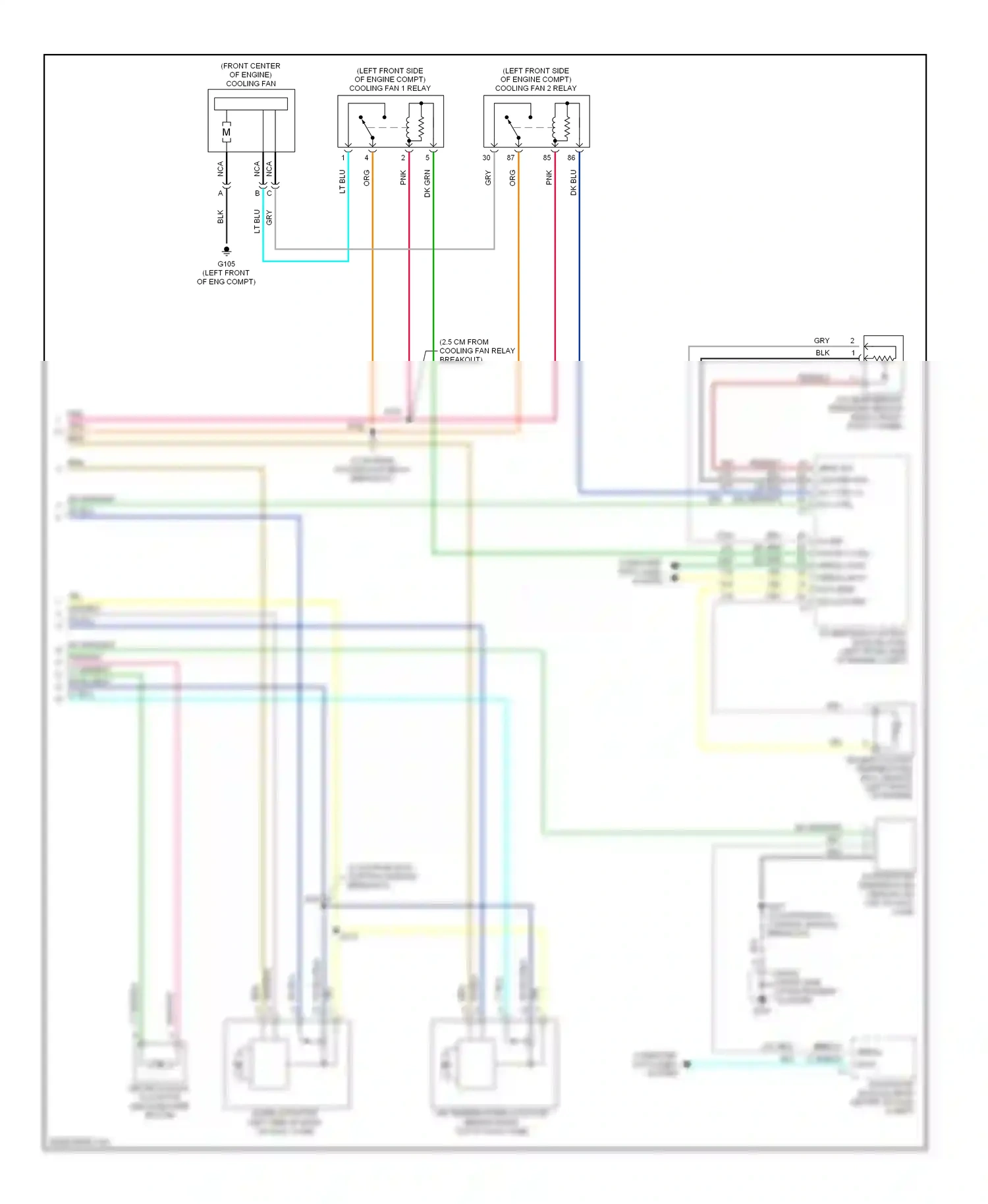 Chevrolet SSR I (2003-2006) engine coolant temperature (ect) sensor (left front of engine) wiring diagram  (2 of 2)