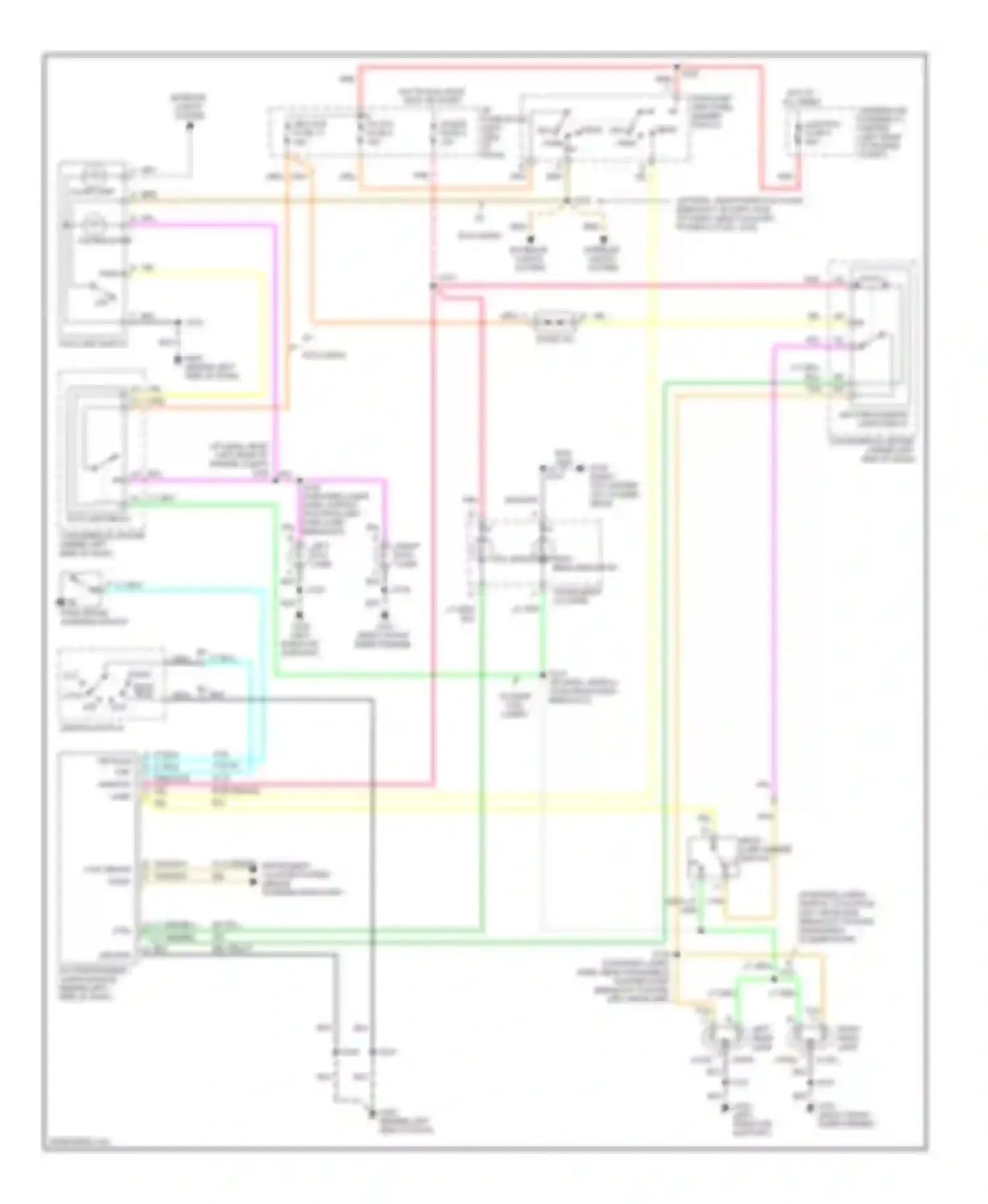 Wiring diagram left head- lamp right head- lamp for Chevrolet Suburban C2500  (1992-1999) (1 of 1)