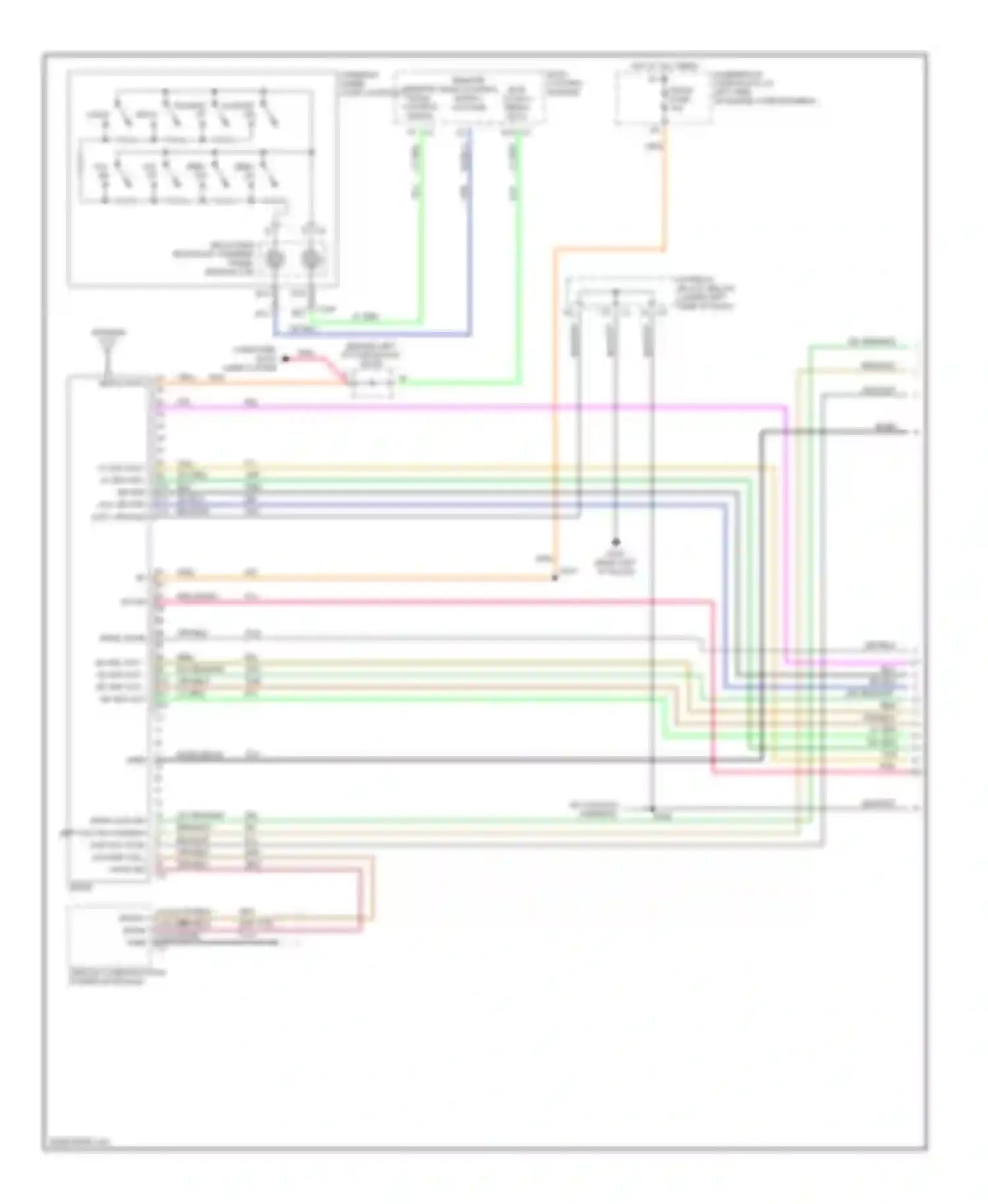Suburban Chevrolet X (2000-2006): Mid-line radio circuit, without rear seat audio (1 of 3)