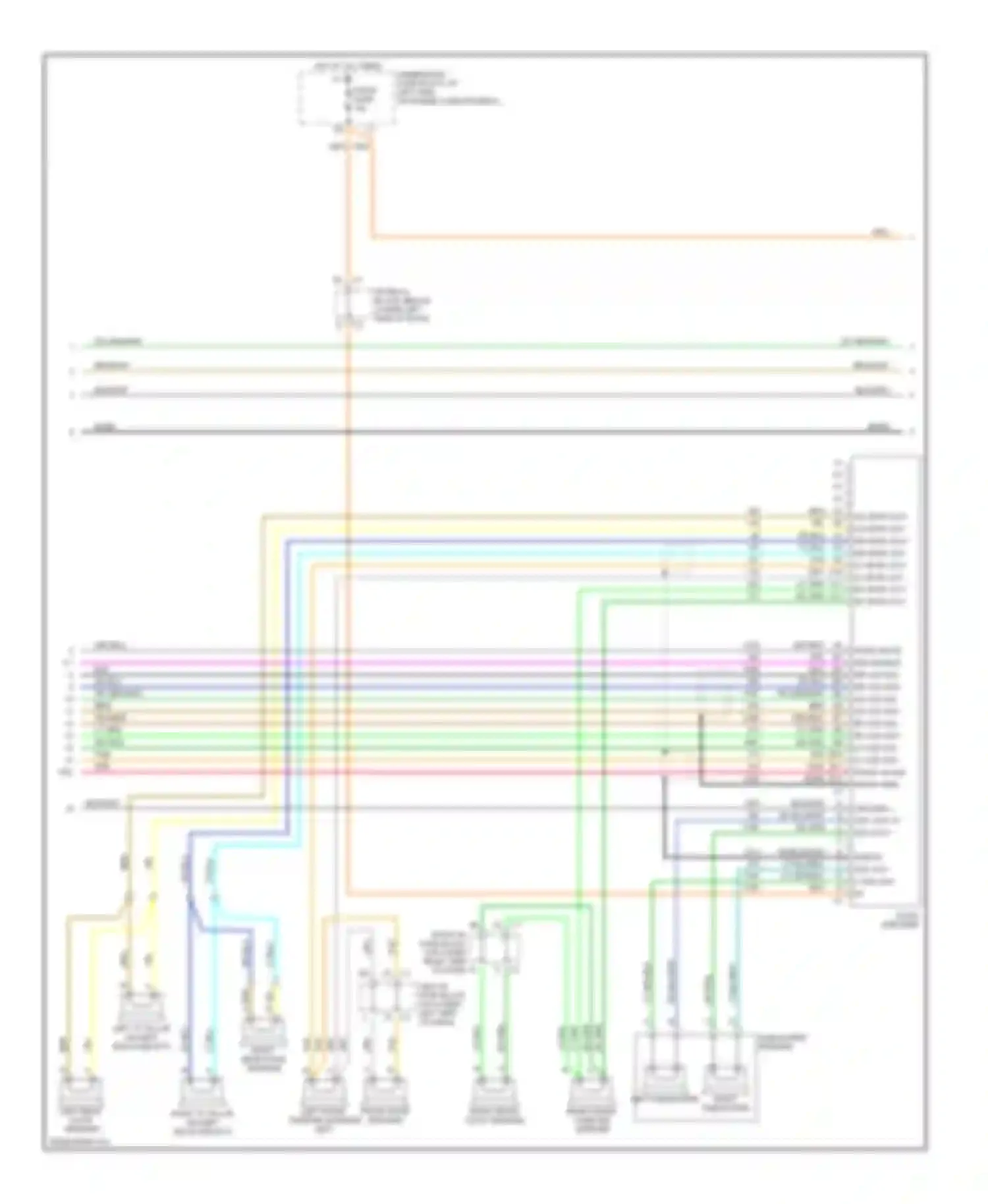 Suburban Chevrolet X (2000-2006): Mid-line radio circuit, without rear seat audio (2 of 3)