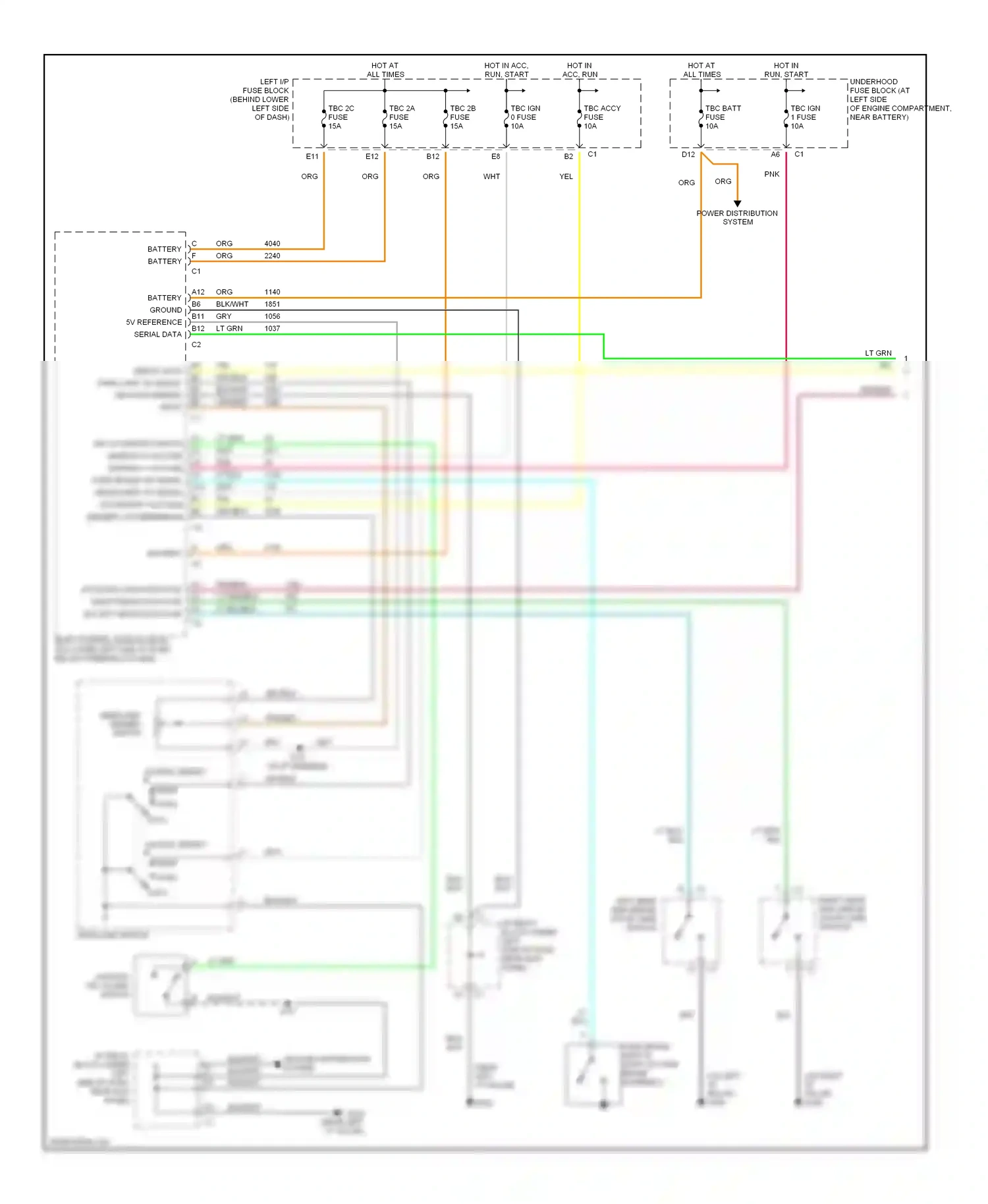 Wiring diagram blu for Chevrolet Suburban X (2000-2006) (11 of 15)
