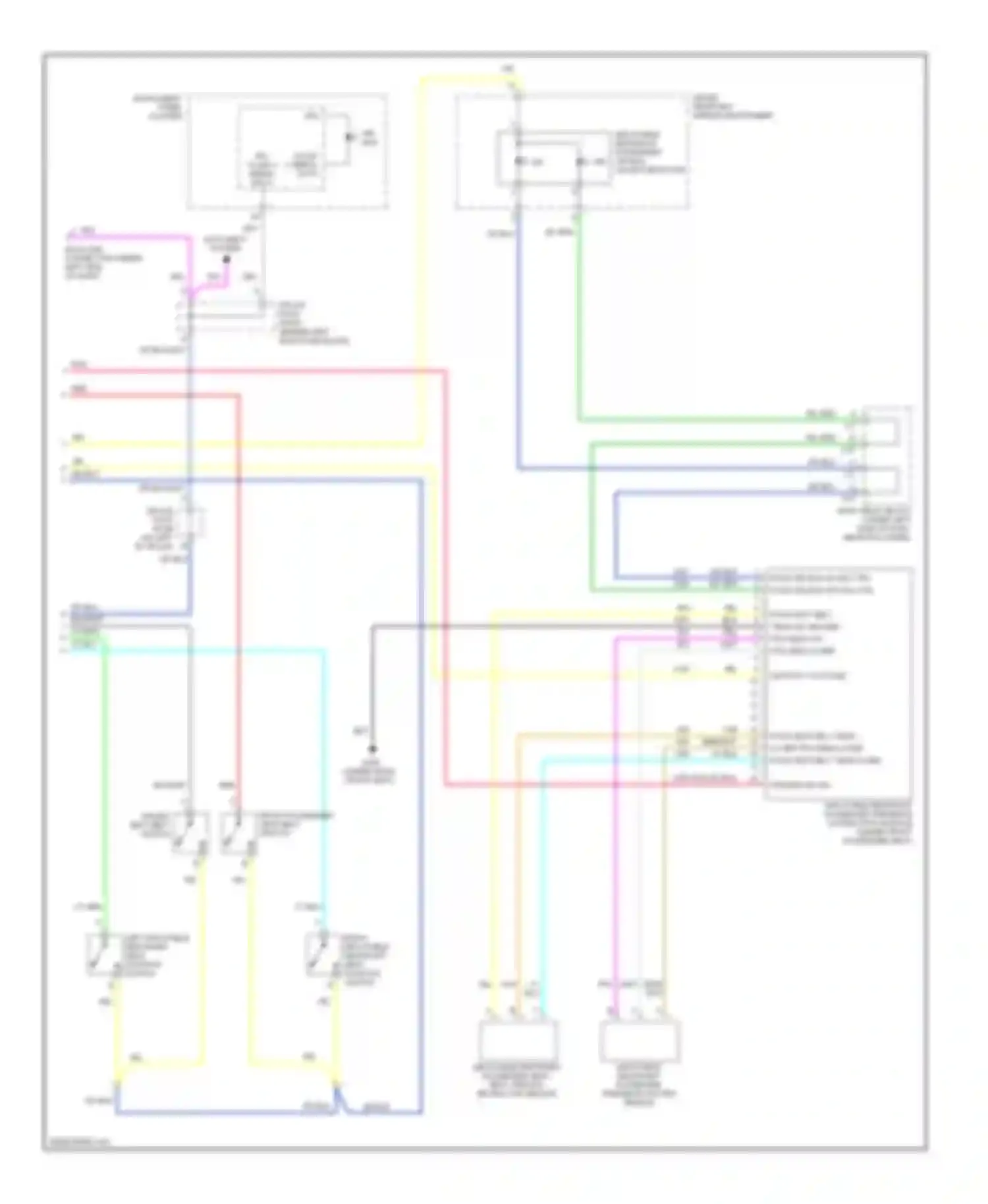 Wiring diagram inside rearview mirror instrument for Chevrolet Suburban X (2000-2006)