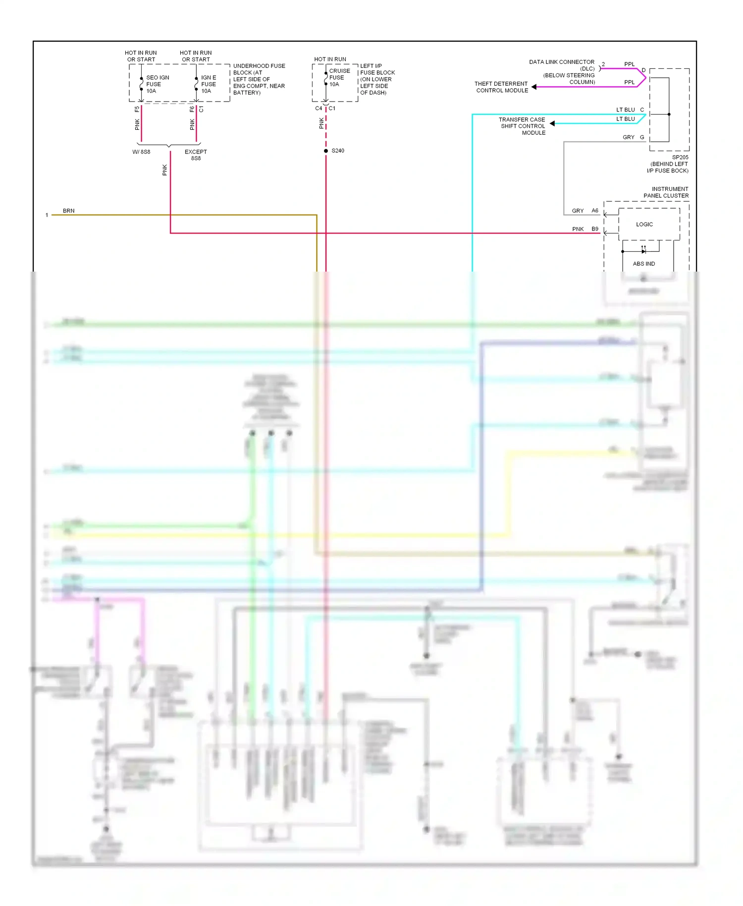 Wiring diagram lt blu for Chevrolet Suburban X (2000-2006) (3 of 81)