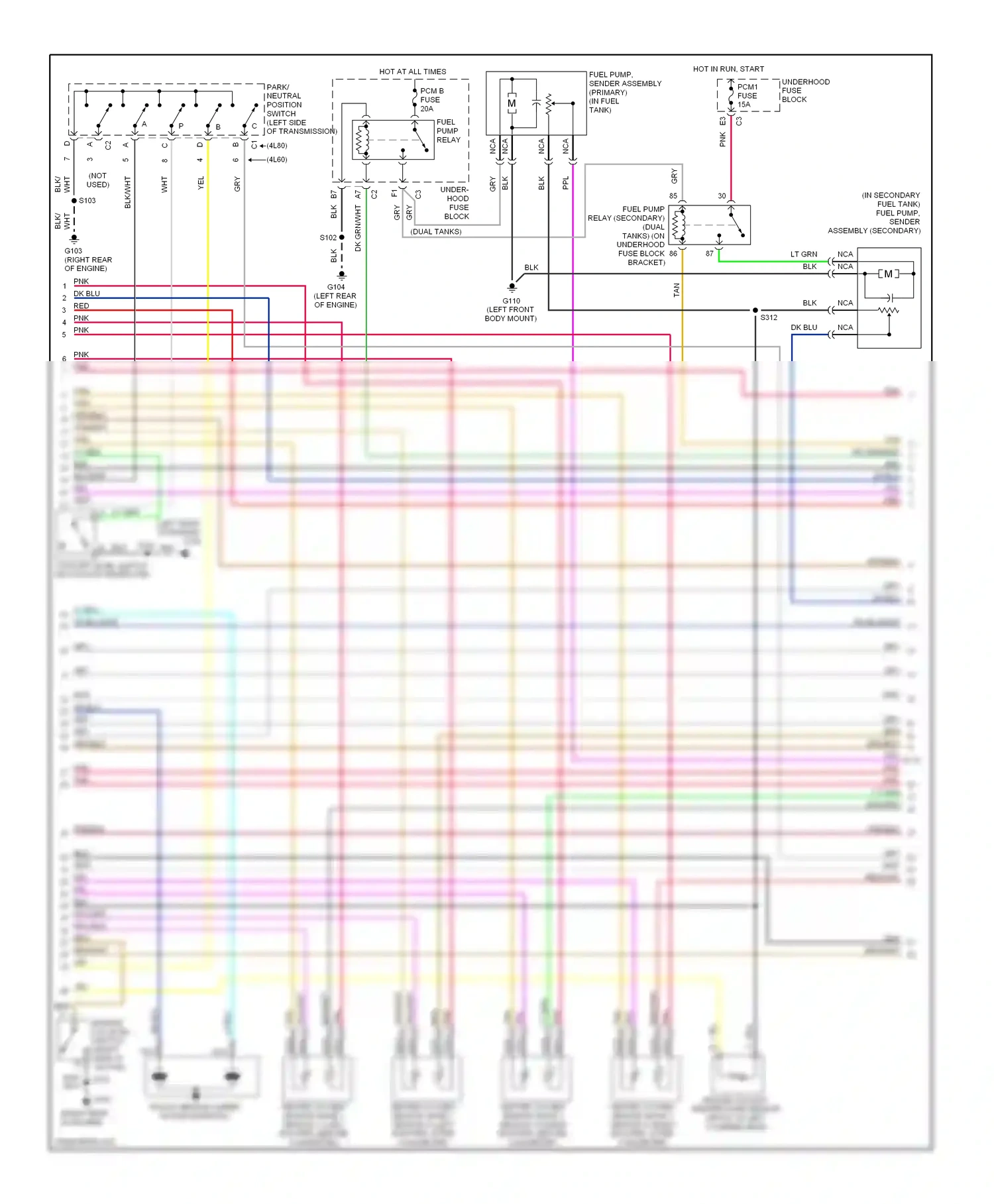 Wiring diagram nca for Chevrolet Suburban X (2000-2006) (4 of 31)