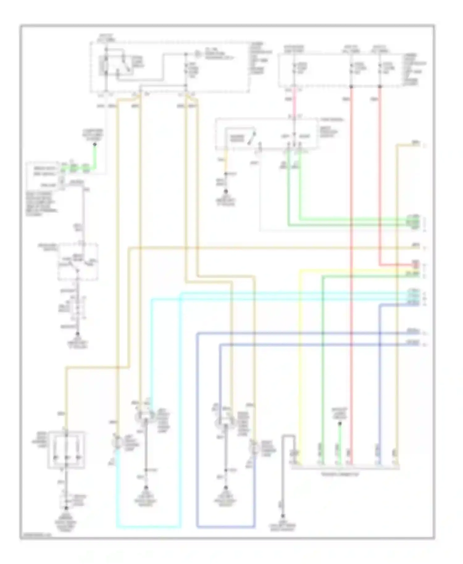 Wiring diagram right front park/ turn signal lamp for Chevrolet Suburban X (2000-2006)