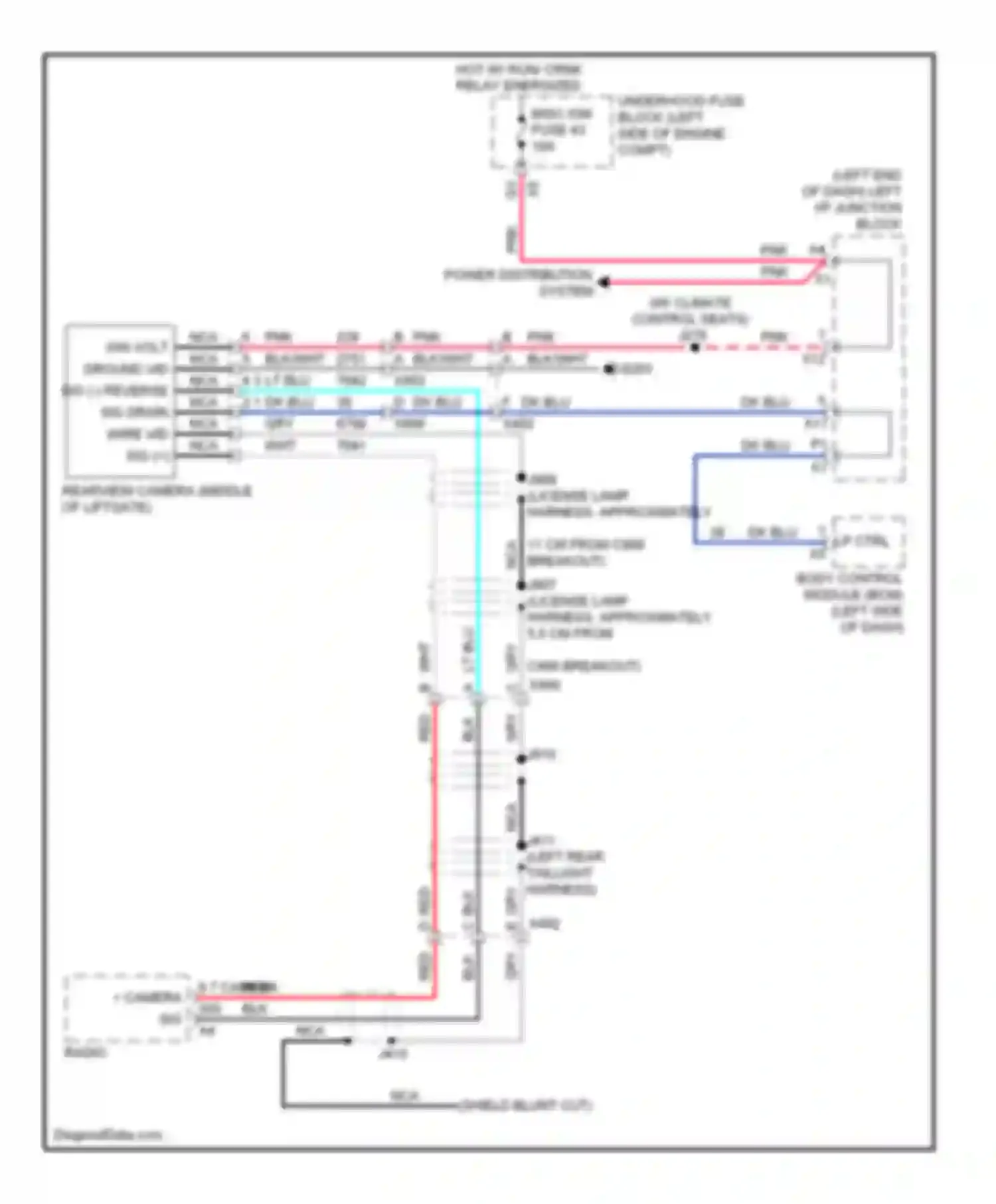 Wiring diagram 6 7 camera sig + camera sig - for Chevrolet Suburban XI (2007-2013)