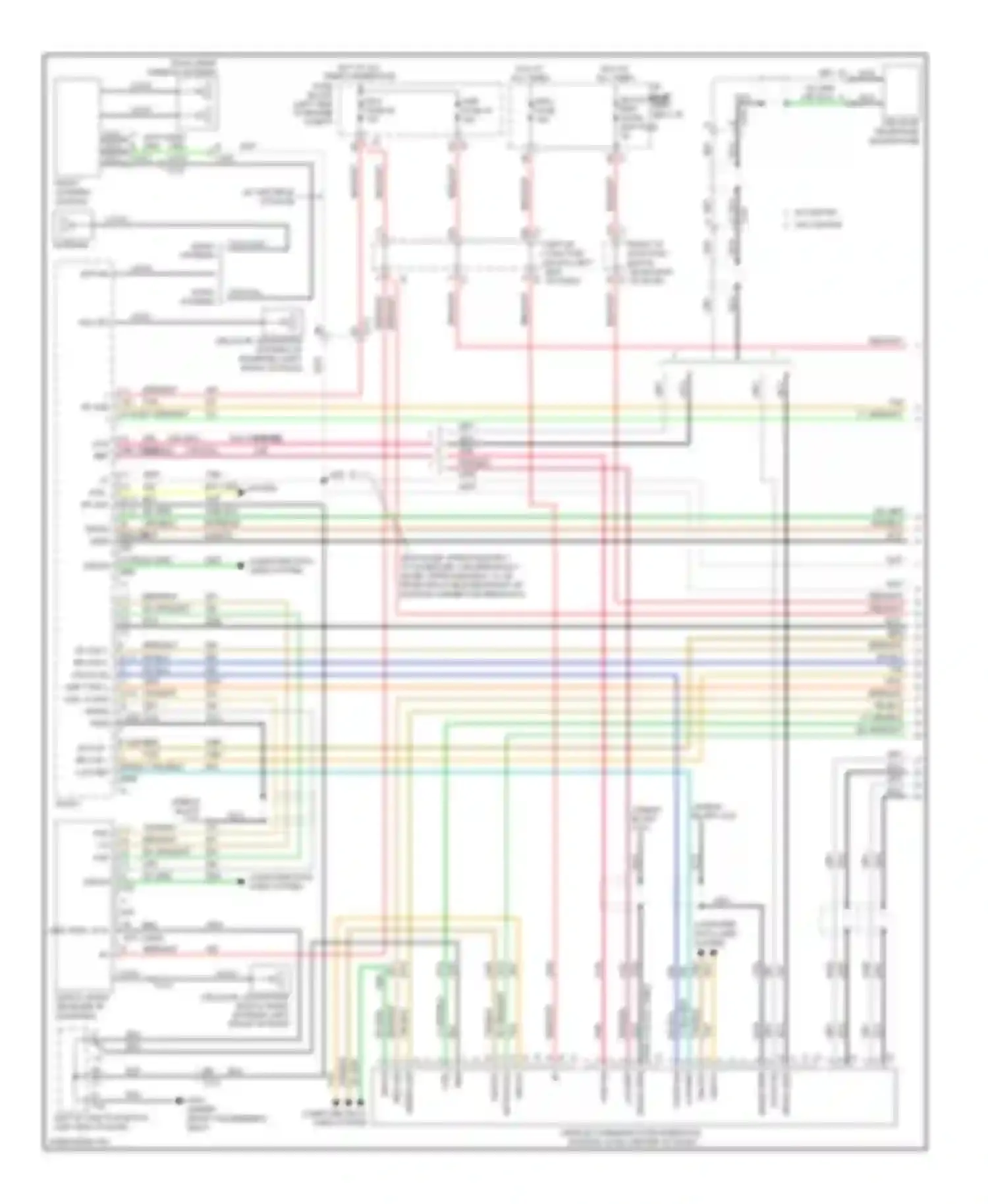 Wiring diagram lr aud + rr aud + voice sig amp ctrl l aud - r aud - drain wire for Chevrolet Suburban XI (2007-2013)