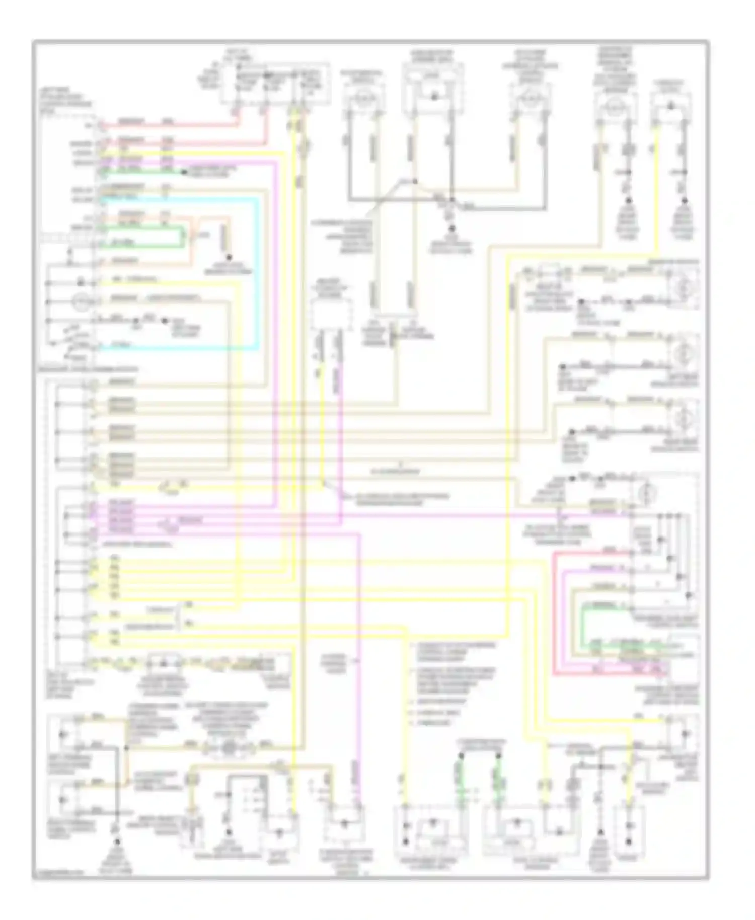 Wiring diagram rear object sensor control module for Chevrolet Suburban XI (2007-2013)