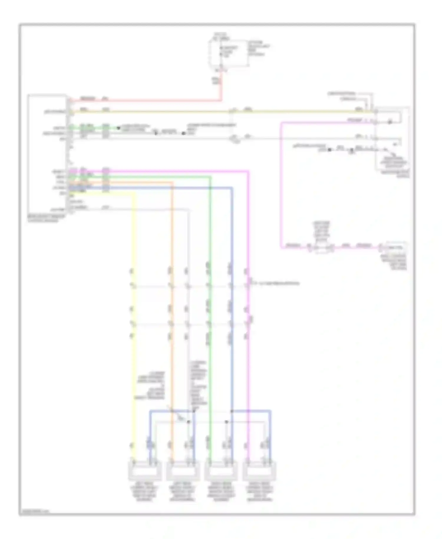 Wiring diagram rear object sensor control module for Chevrolet Suburban XI (2007-2013)