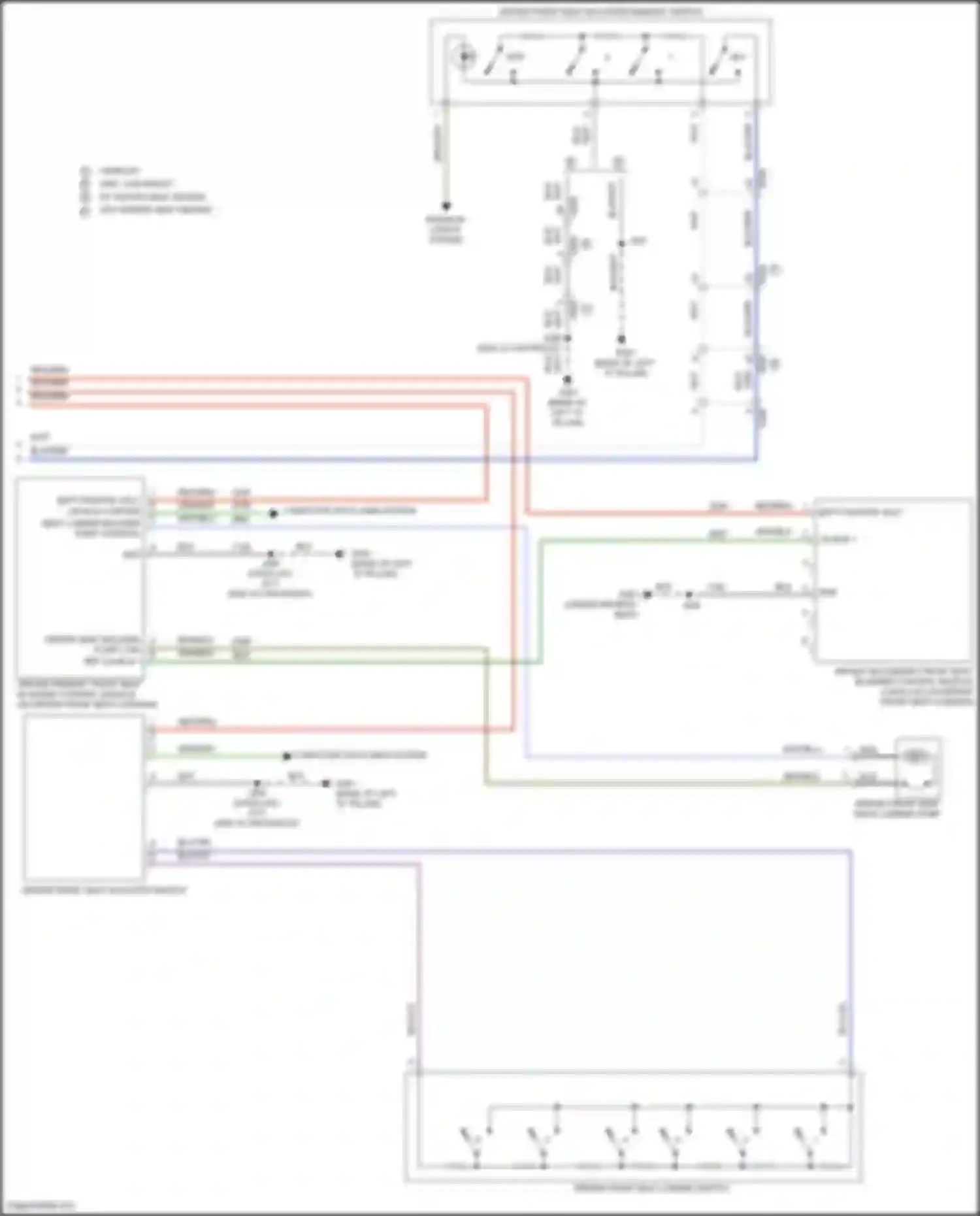 Wiring diagram driver front seat adjuster memory switch for Chevrolet Suburban XIII (2020-2024) (1 of 5)