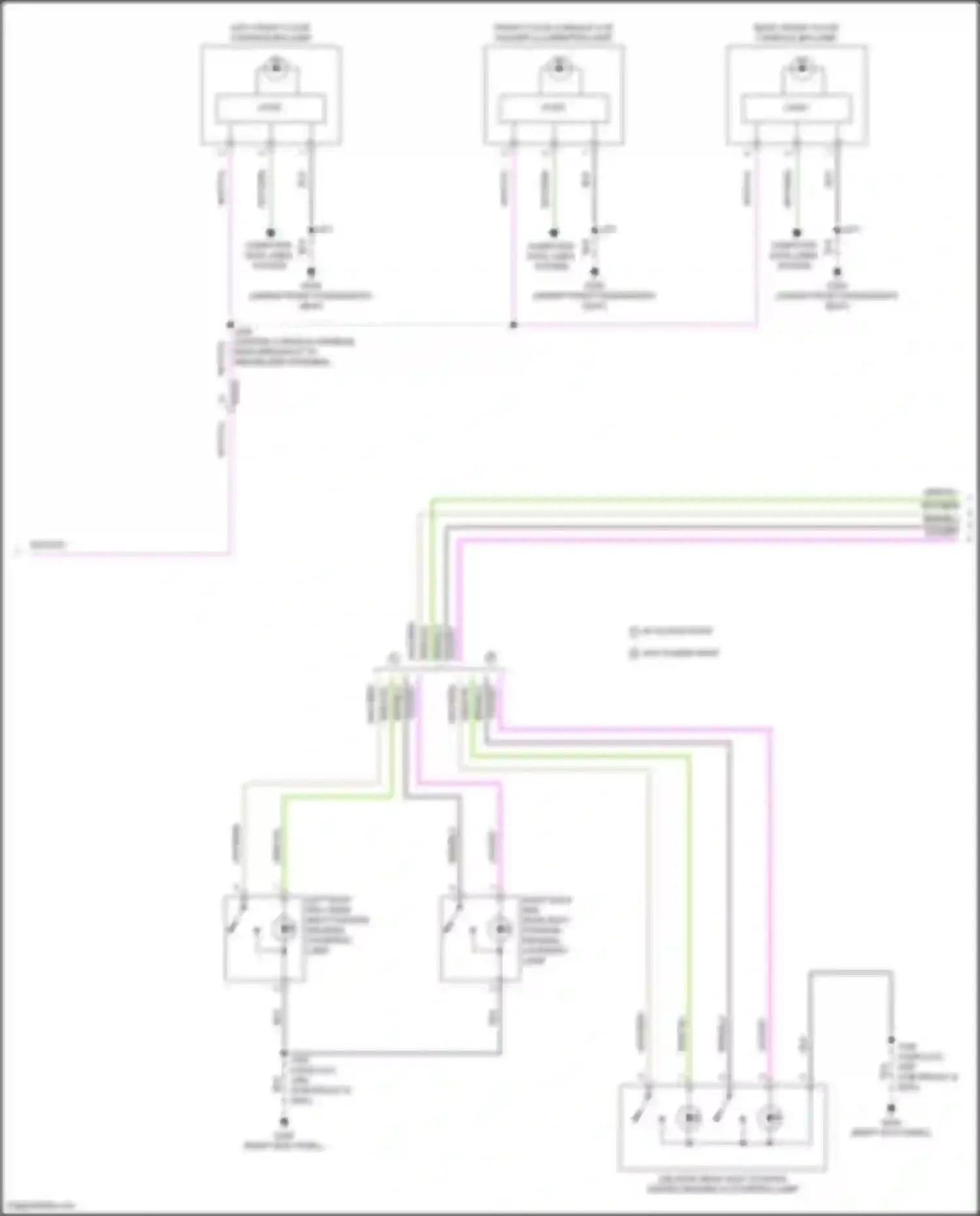 Wiring diagram left front floor console bin lamp for Chevrolet Suburban XIII (2020-2024) (1 of 1)