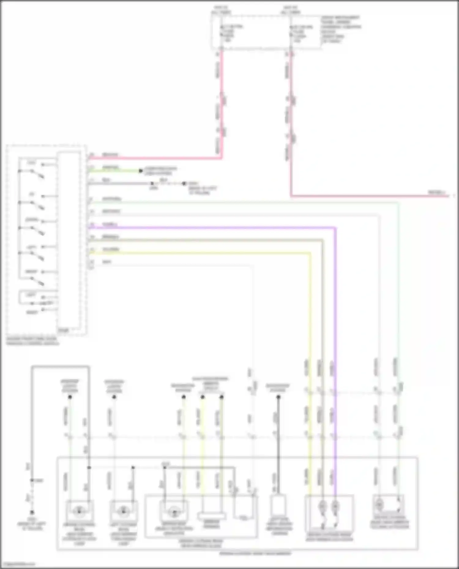 Wiring diagram left outside rear view mirror turn signal lamp for Chevrolet Suburban XIII (2020-2024) (3 of 4)