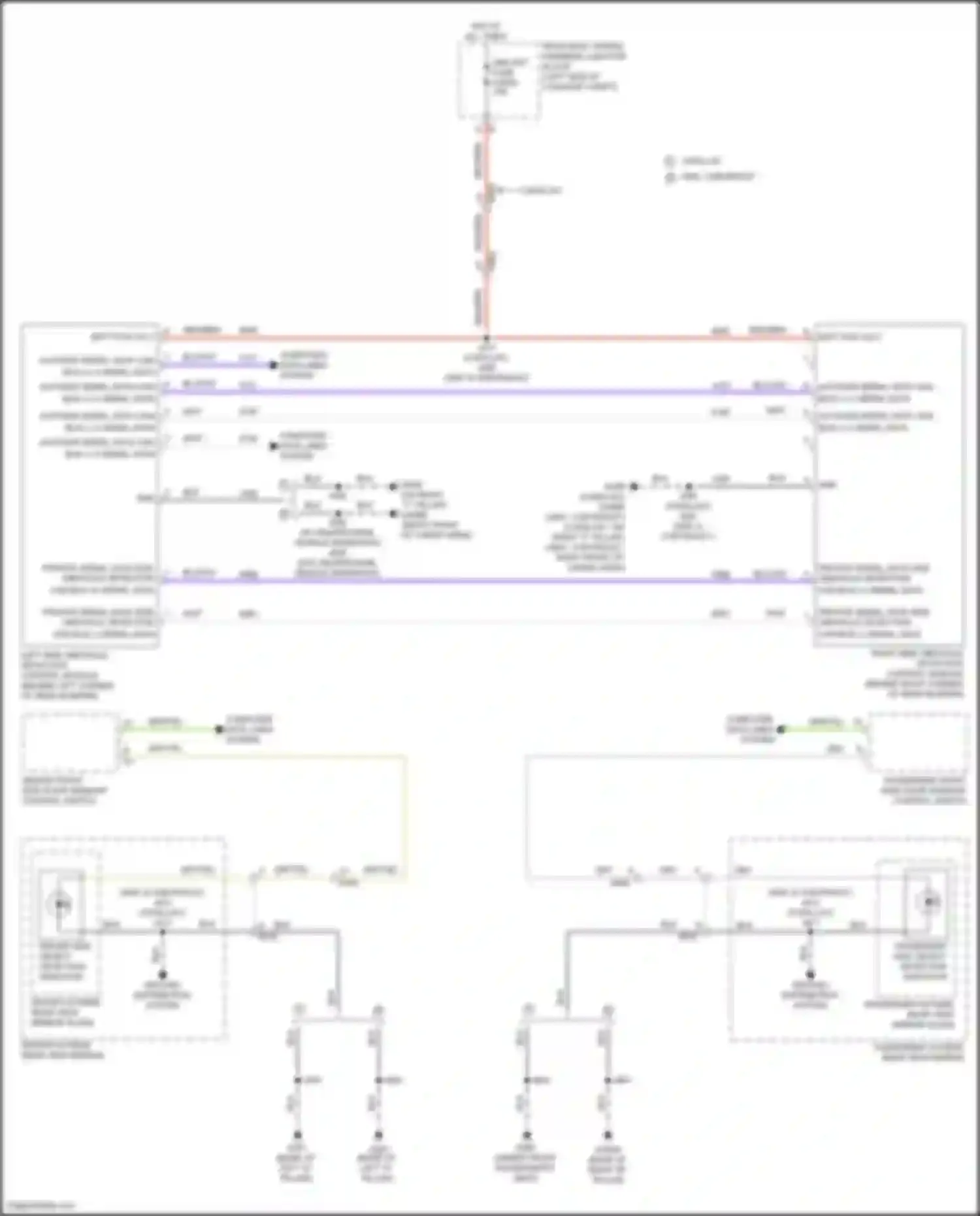 Wiring diagram passenger outside rear view mirror for Chevrolet Suburban XIII (2020-2024) (2 of 7)