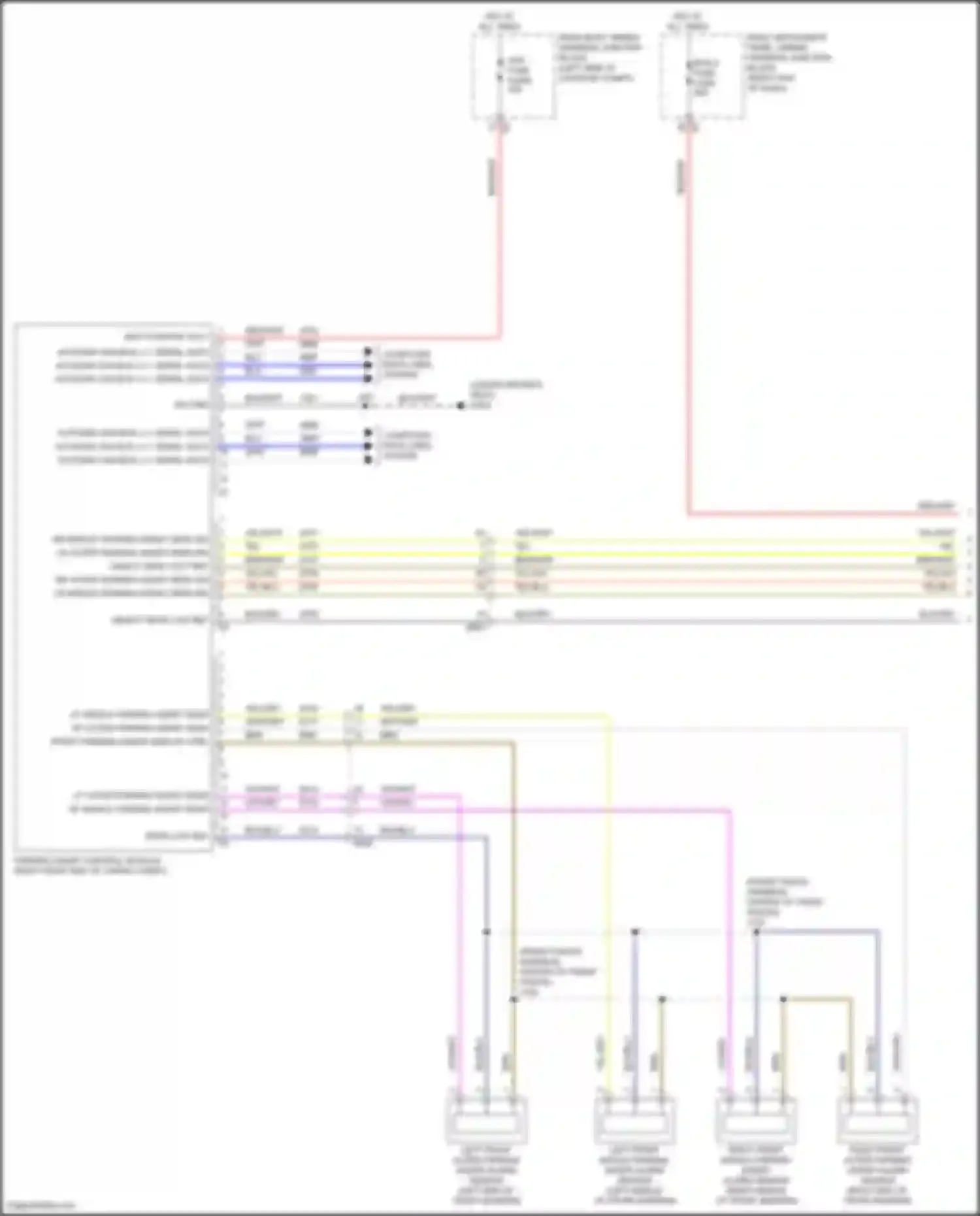Wiring diagram right front middle parking assist alarm sensor for Chevrolet Suburban XIII (2020-2024) (1 of 1)