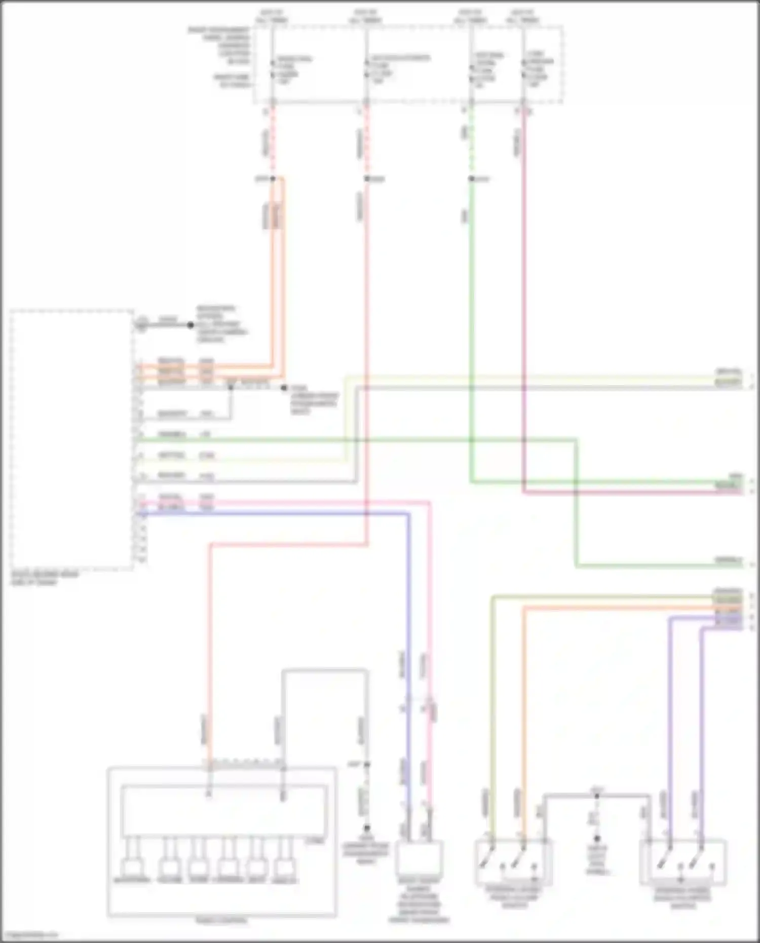 Wiring diagram right front mobile telephone microphone for Chevrolet Suburban XIII (2020-2024) (1 of 6)