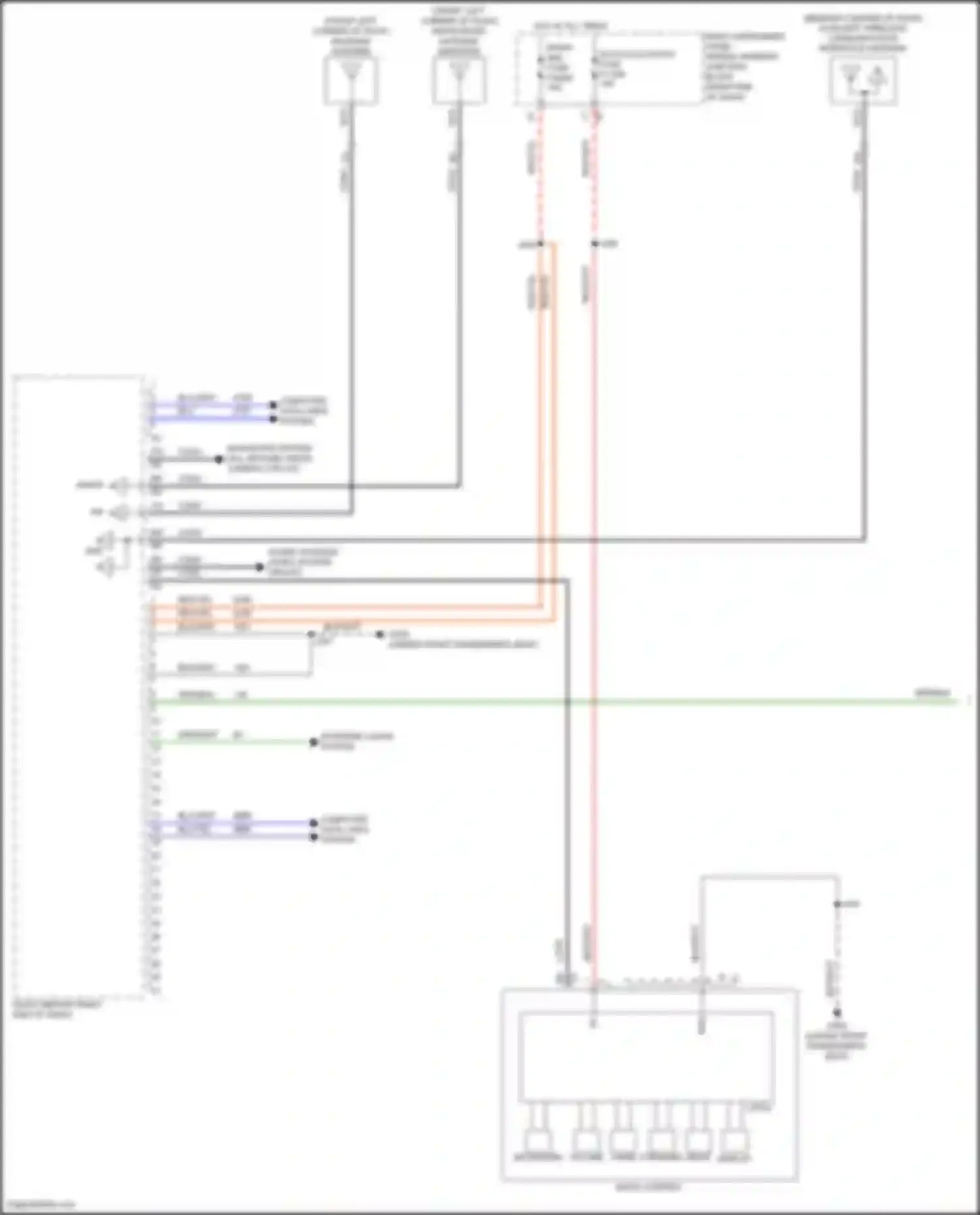 Wiring diagram right instrument panel wiring harness junction block for Chevrolet Suburban XIII (2020-2024) (3 of 70)
