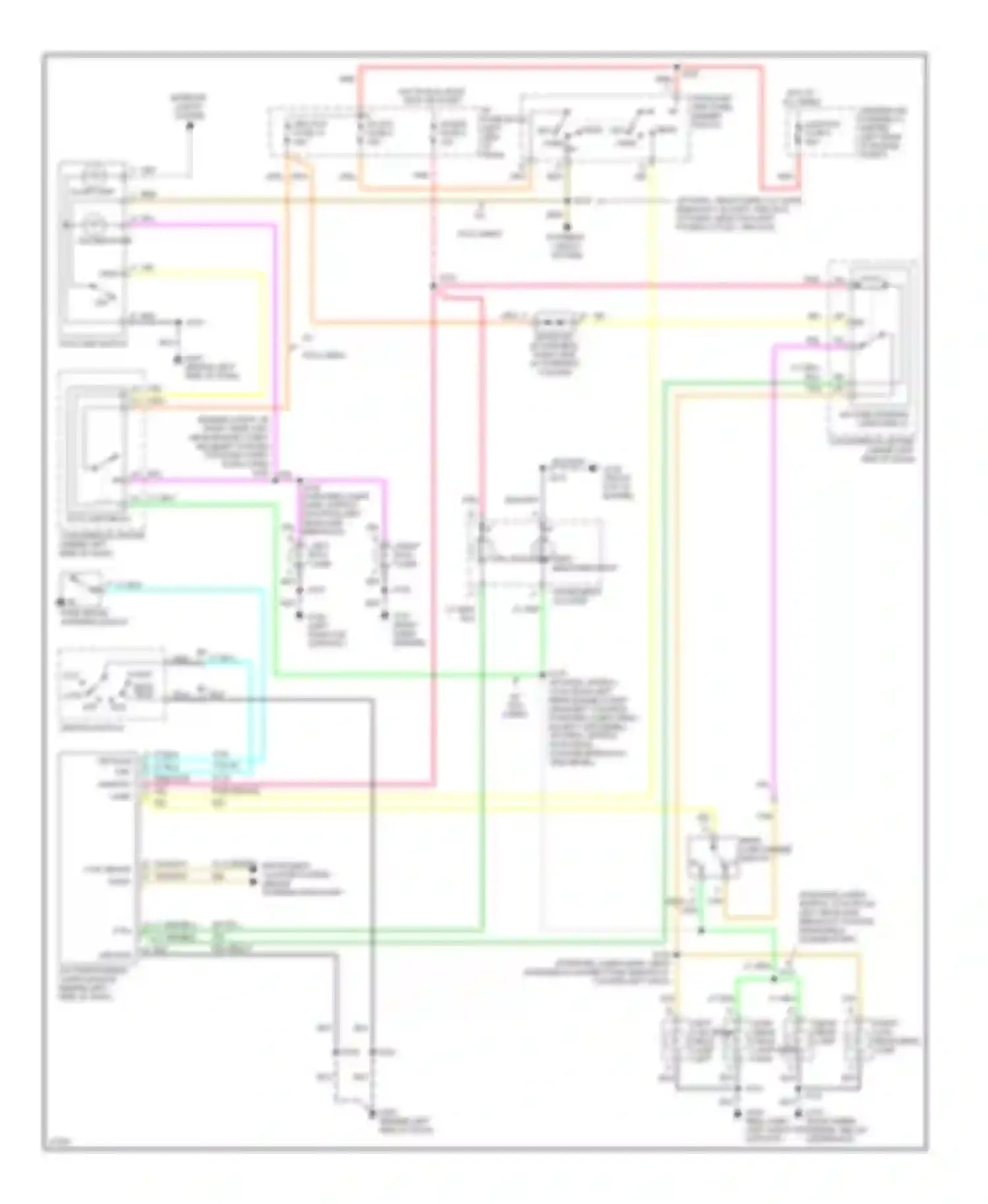 Tahoe Chevrolet I (1995-1999): Headlight circuit, with quad headlamps
