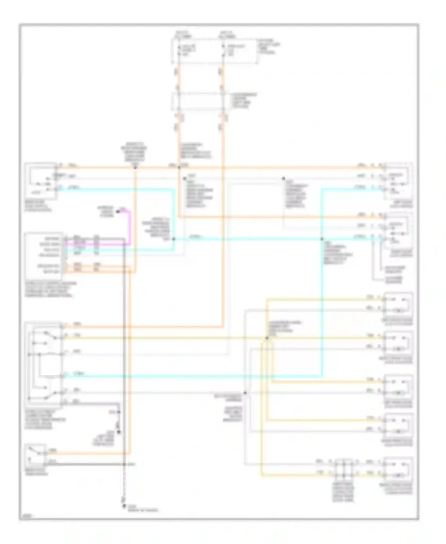 Tahoe Chevrolet I (1995-1999): Door lock circuit, with crew cab or utility