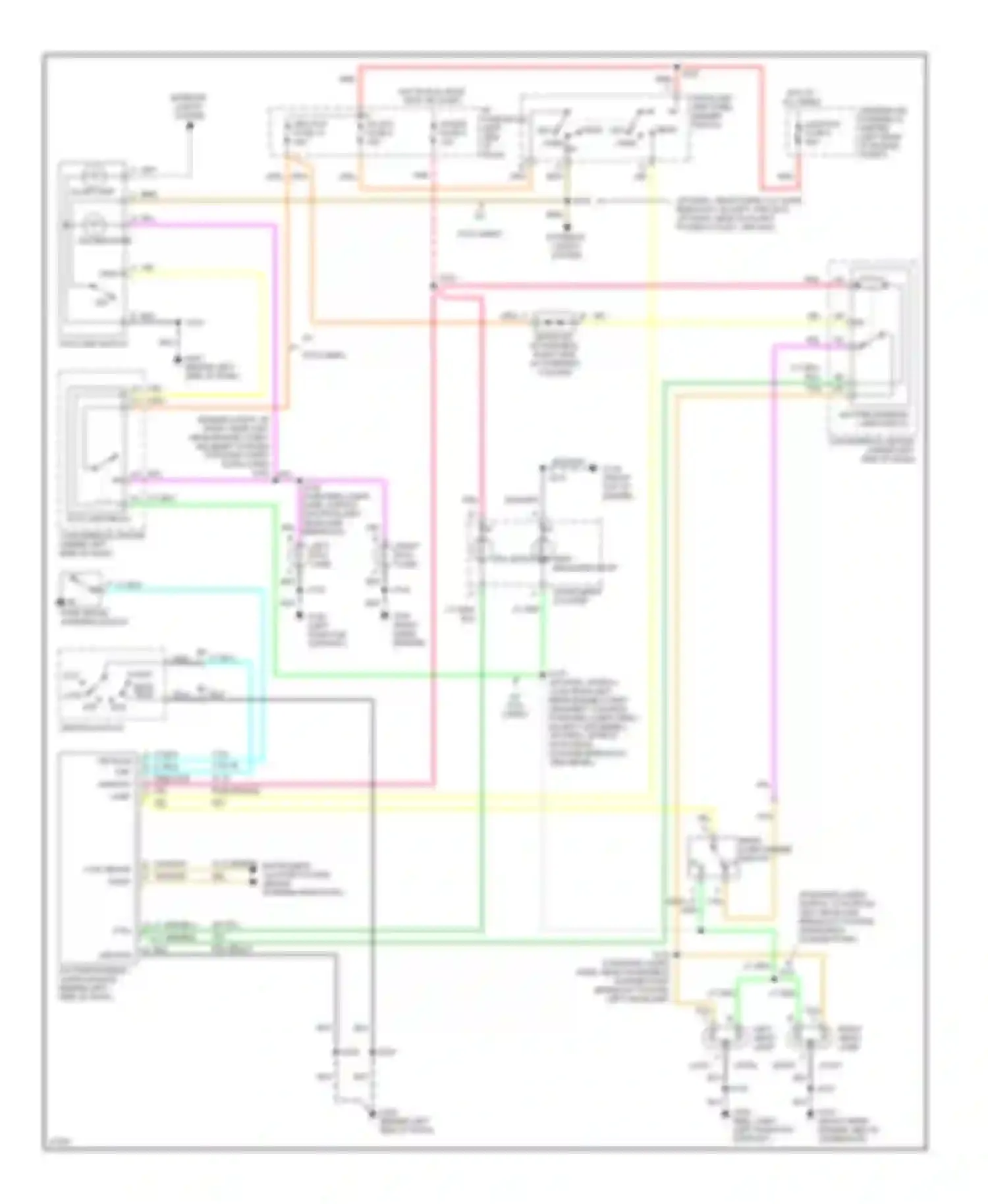 Wiring diagram left head- lamp right head- lamp for Chevrolet Tahoe I (1995-1999) (1 of 1)