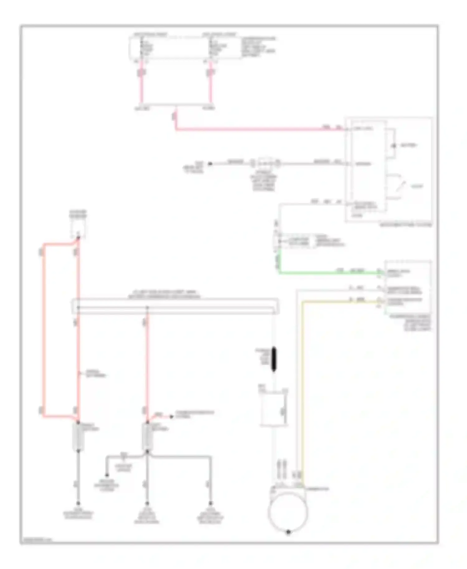 Wiring diagram starter solenoid for Chevrolet Tahoe II (1999-2006) (1 of 2)