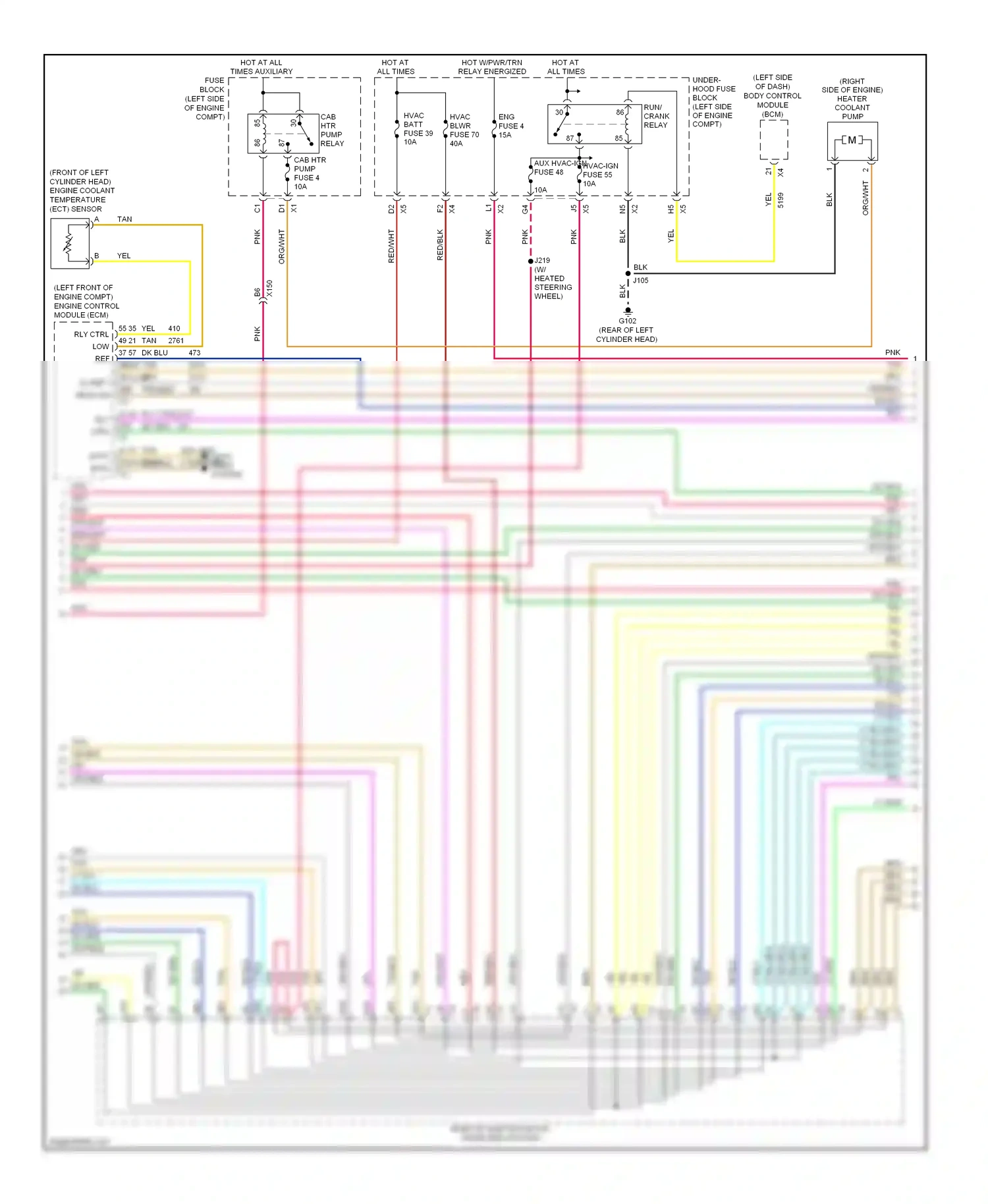 Chevrolet Tahoe III (2006-2014) (left front of engine compt) engine control module (ecm) wiring diagram  (1 of 1)