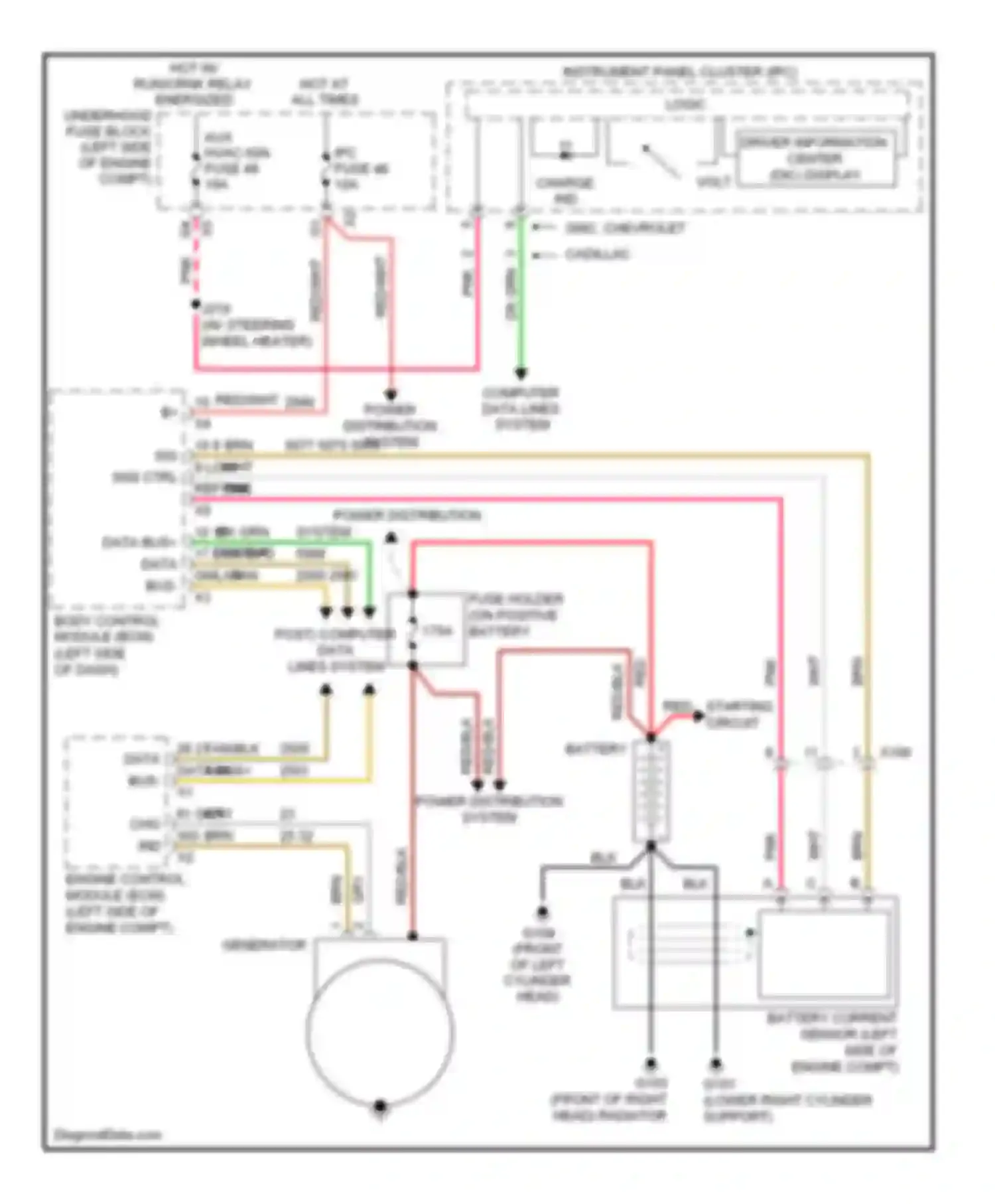 Wiring diagram red/wht for Chevrolet Tahoe III (2006-2014) (91 of 107)