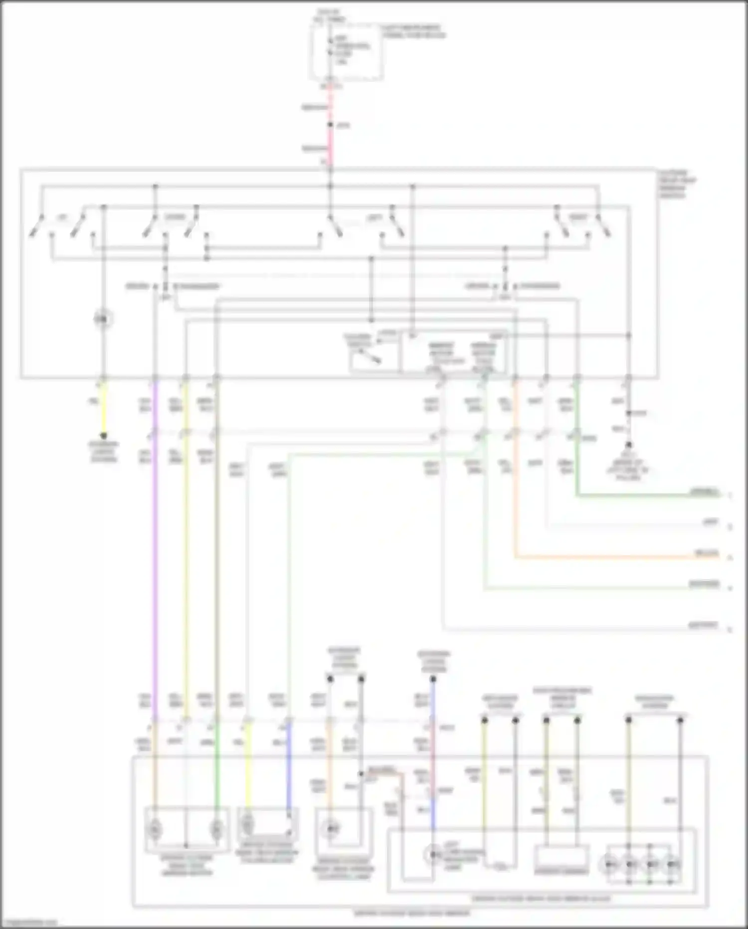 Tahoe Chevrolet IV (2014-2021): Power mirrors circuit (1 of 2)