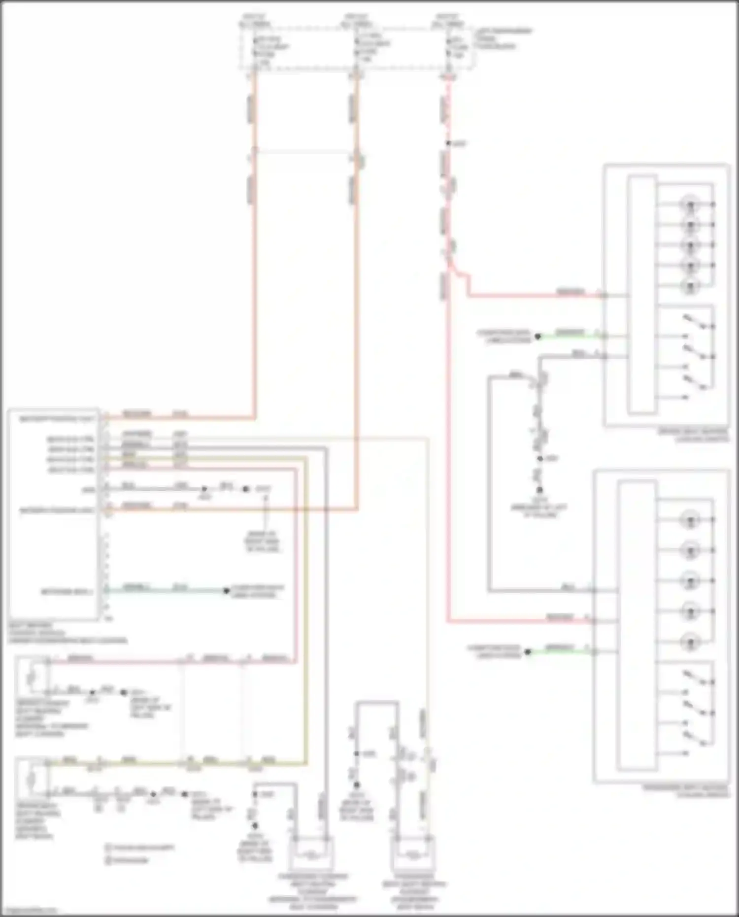 Tahoe Chevrolet IV (2014-2021): Front heated seats circuit, w/o ventilation