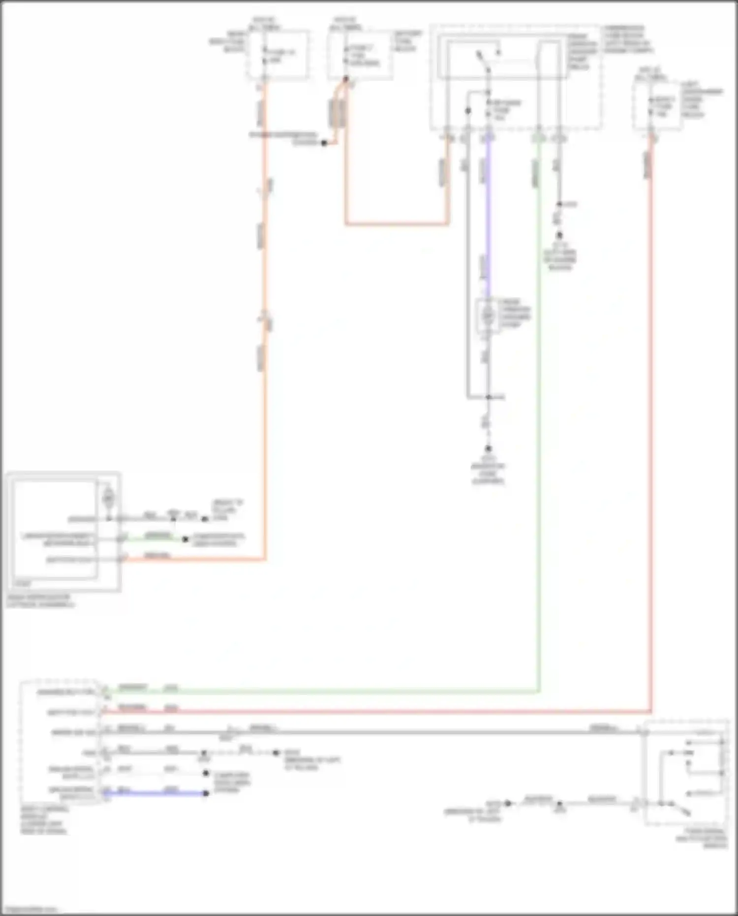 Tahoe Chevrolet IV (2014-2021): Rear wiper/washer circuit