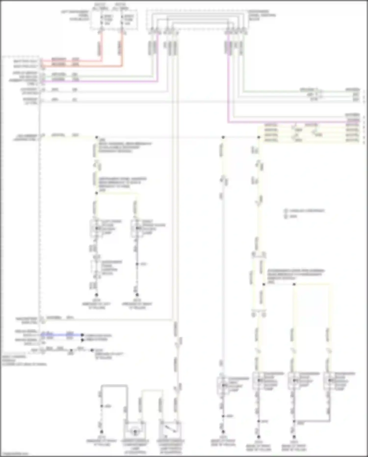 Wiring diagram center console compartment lamp switch for Chevrolet Tahoe IV (2014-2021) (1 of 1)