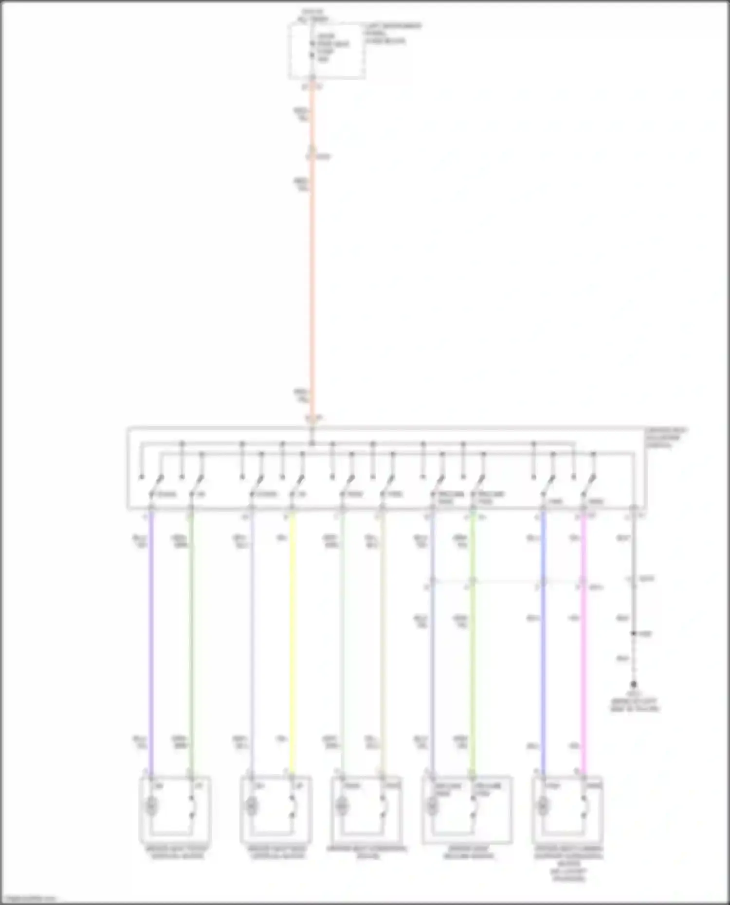 Wiring diagram driver seat rear vertical motor for Chevrolet Tahoe IV (2014-2021) (1 of 2)