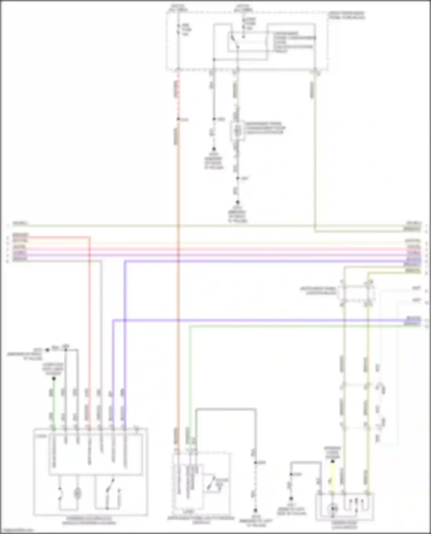 Wiring diagram instrument panel compartment door unlatch actuator for Chevrolet Tahoe IV (2014-2021) (2 of 5)