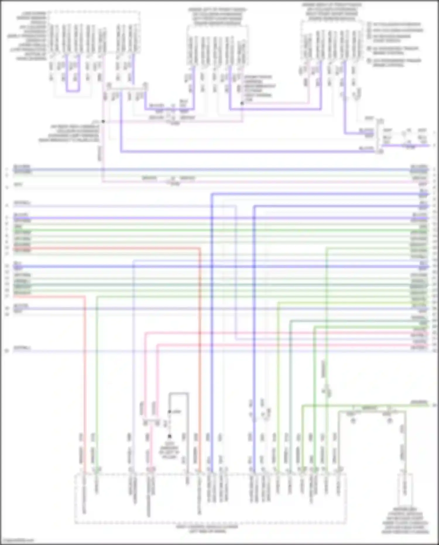 Wiring diagram left front short range radar sensor module for Chevrolet Tahoe IV (2014-2021) (2 of 3)