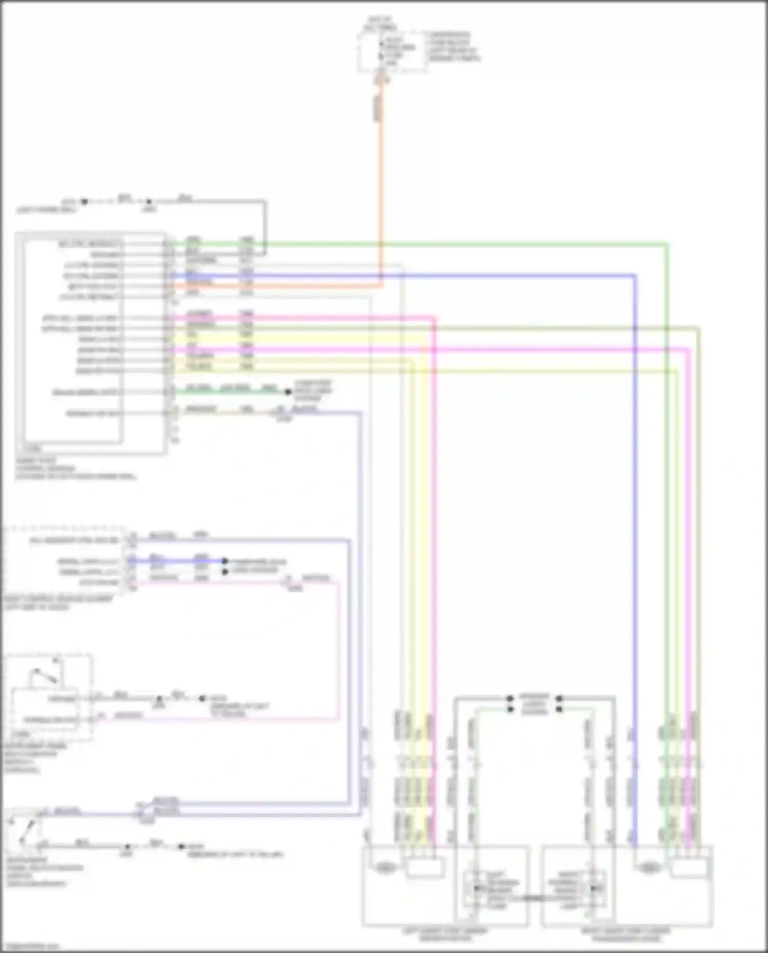 Wiring diagram left running board step courtesy lamp for Chevrolet Tahoe IV (2014-2021) (3 of 3)