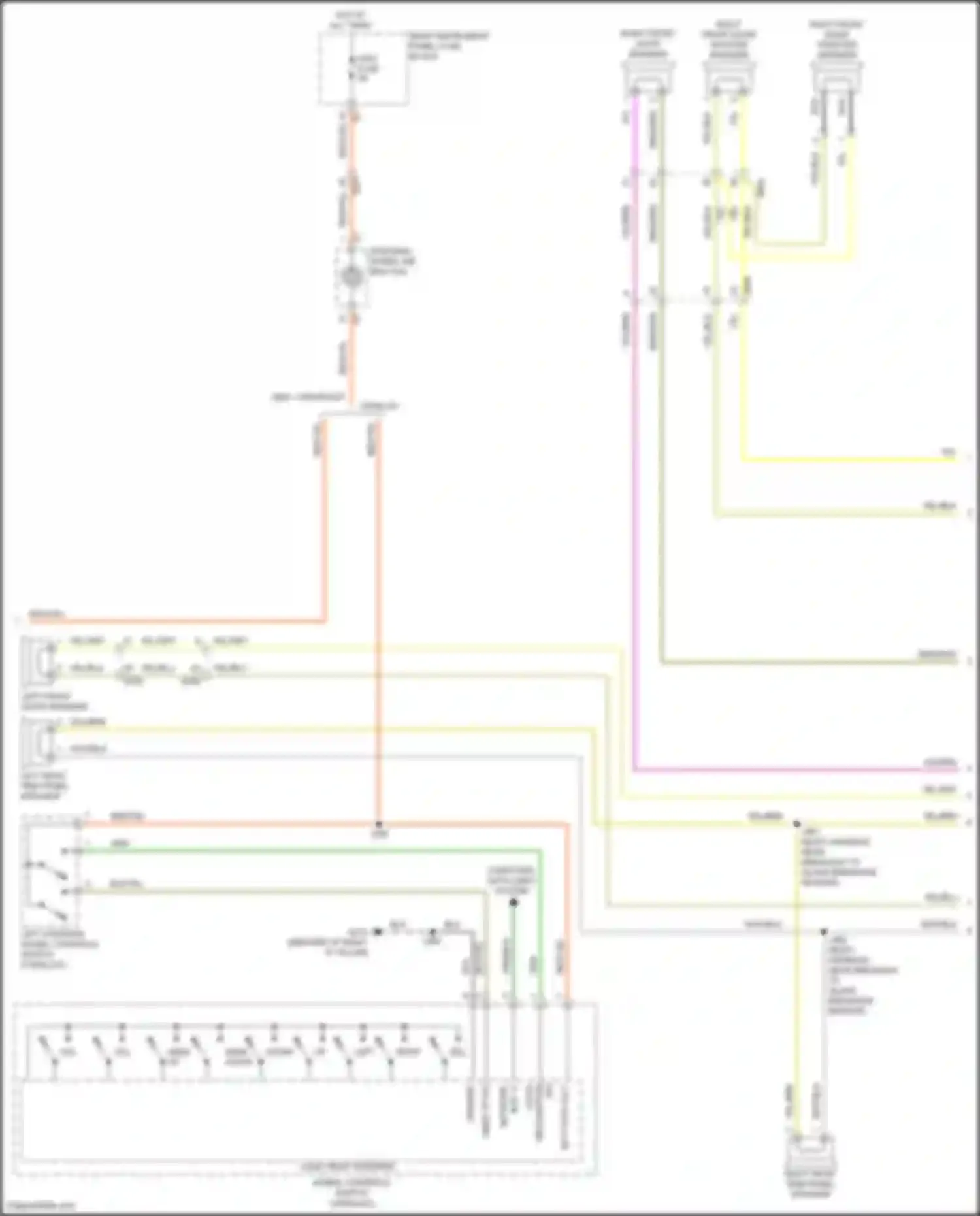 Wiring diagram left steering wheel controls switch for Chevrolet Tahoe IV (2014-2021) (8 of 22)