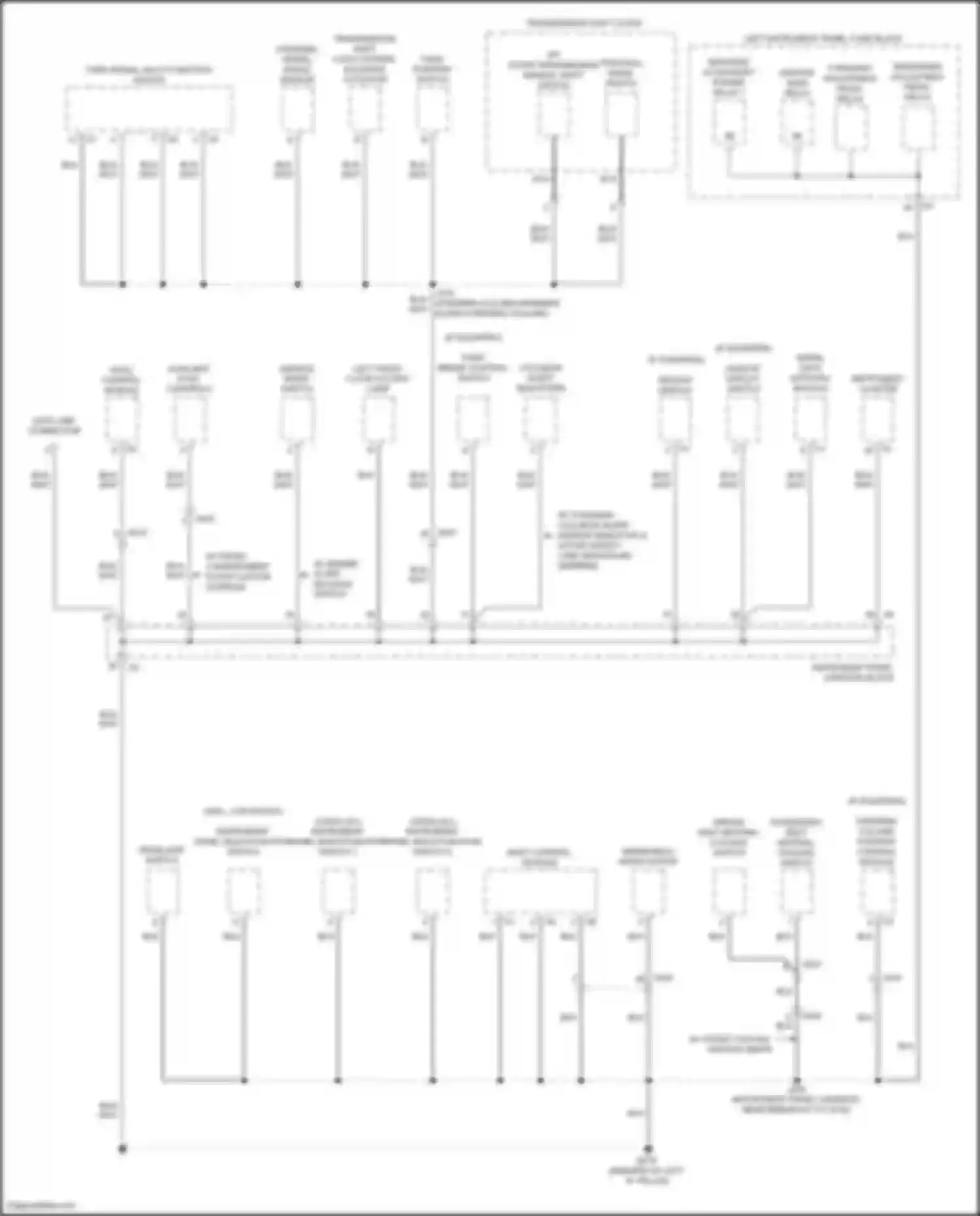 Wiring diagram retained accessory power relay 1 for Chevrolet Tahoe IV (2014-2021) (1 of 2)