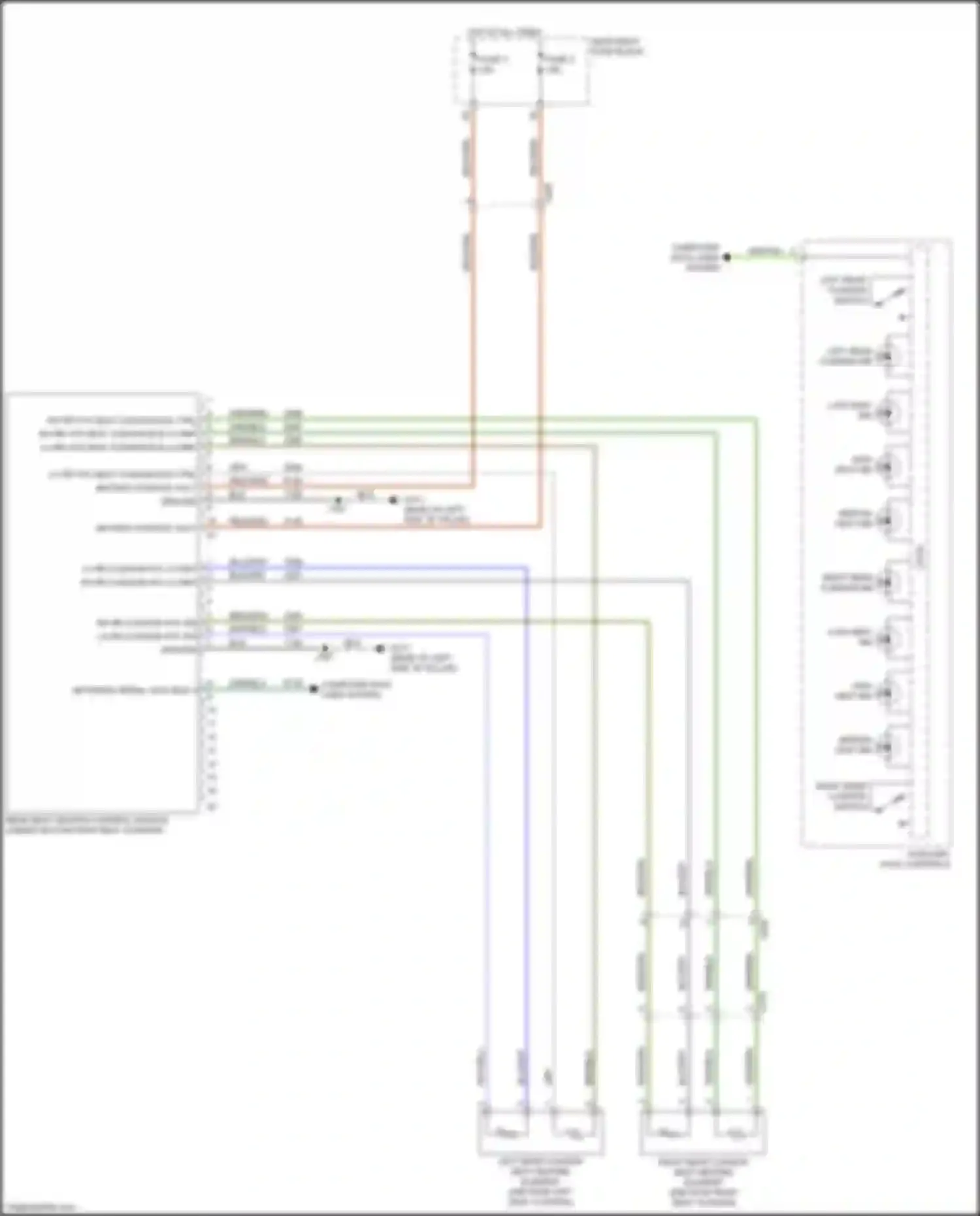 Wiring diagram right rear cushion seat heating element for Chevrolet Tahoe IV (2014-2021) (1 of 1)