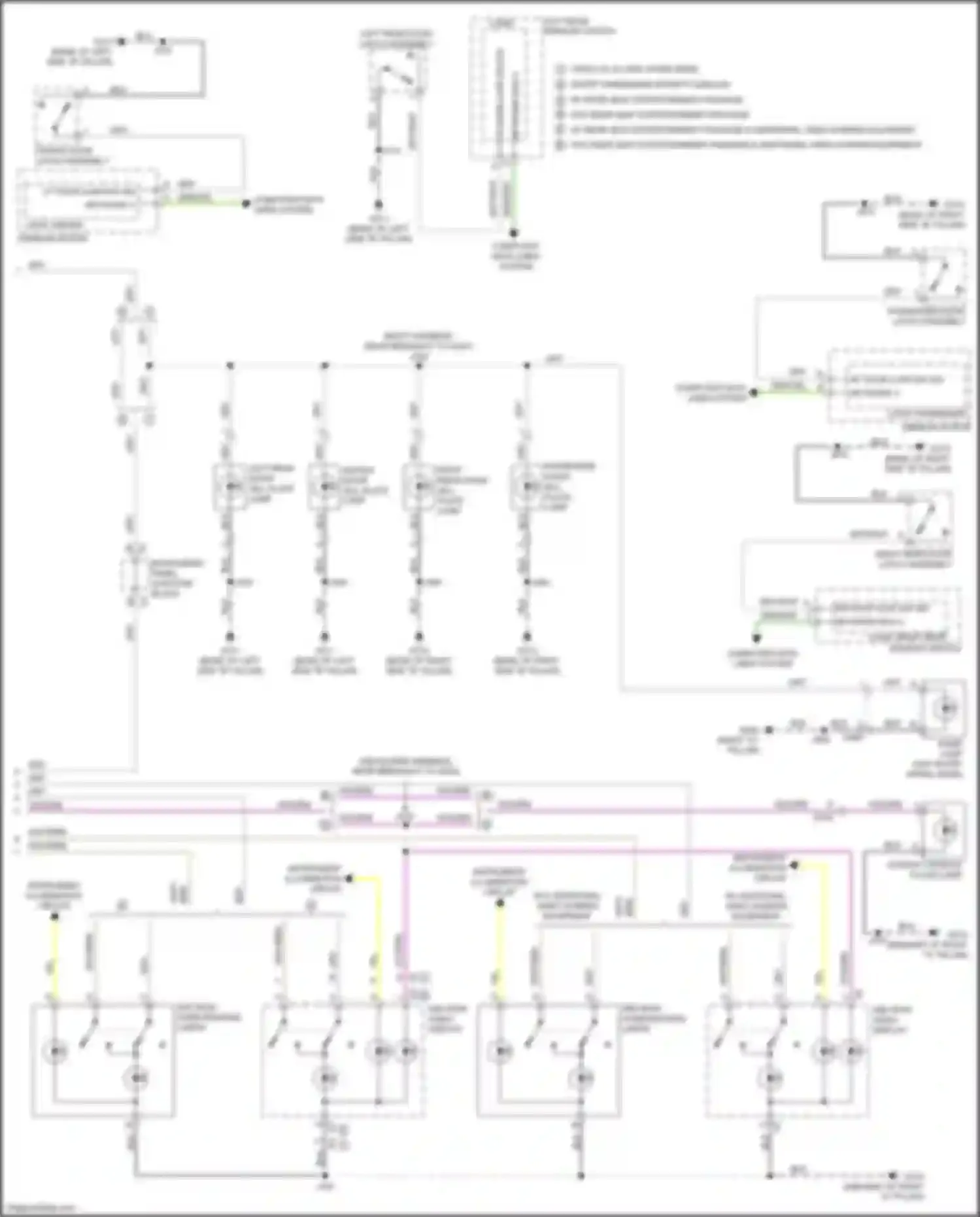 Wiring diagram right rear door latch assembly for Chevrolet Tahoe IV (2014-2021) (1 of 8)