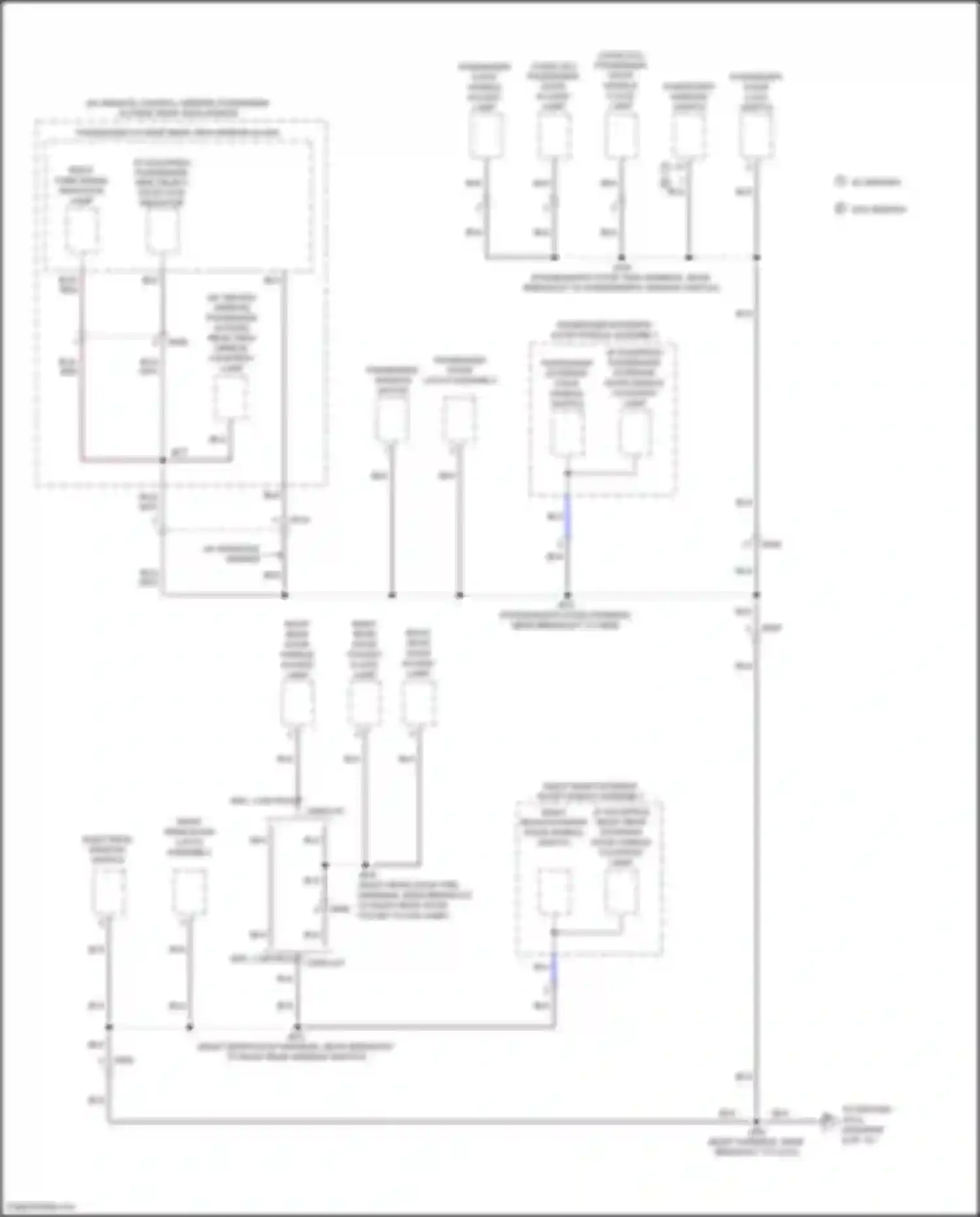 Wiring diagram right rear door pocket flood lamp for Chevrolet Tahoe IV (2014-2021) (2 of 2)