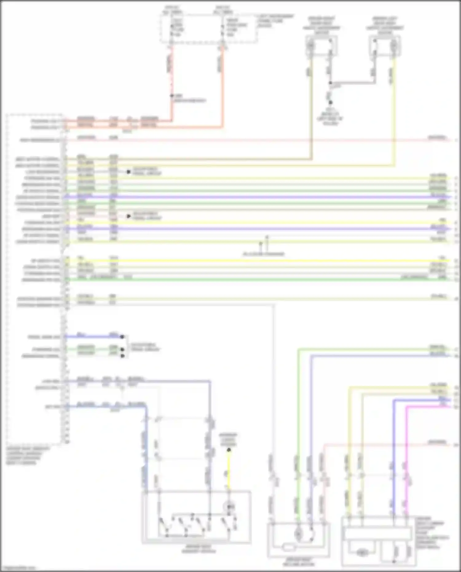 Wiring diagram seat motor control for Chevrolet Tahoe IV (2014-2021) (1 of 1)