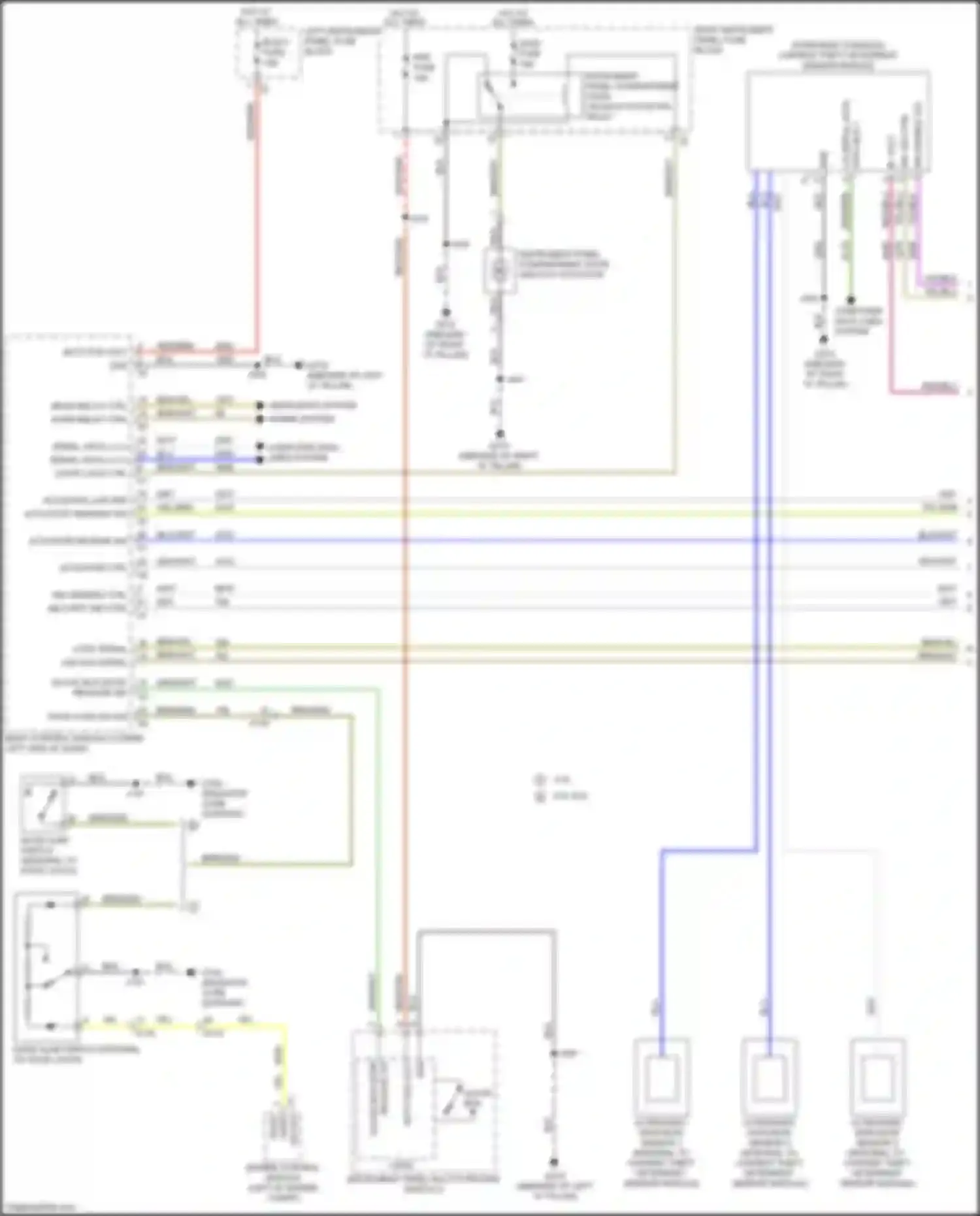 Wiring diagram unlock signal for Chevrolet Tahoe IV (2014-2021) (1 of 4)