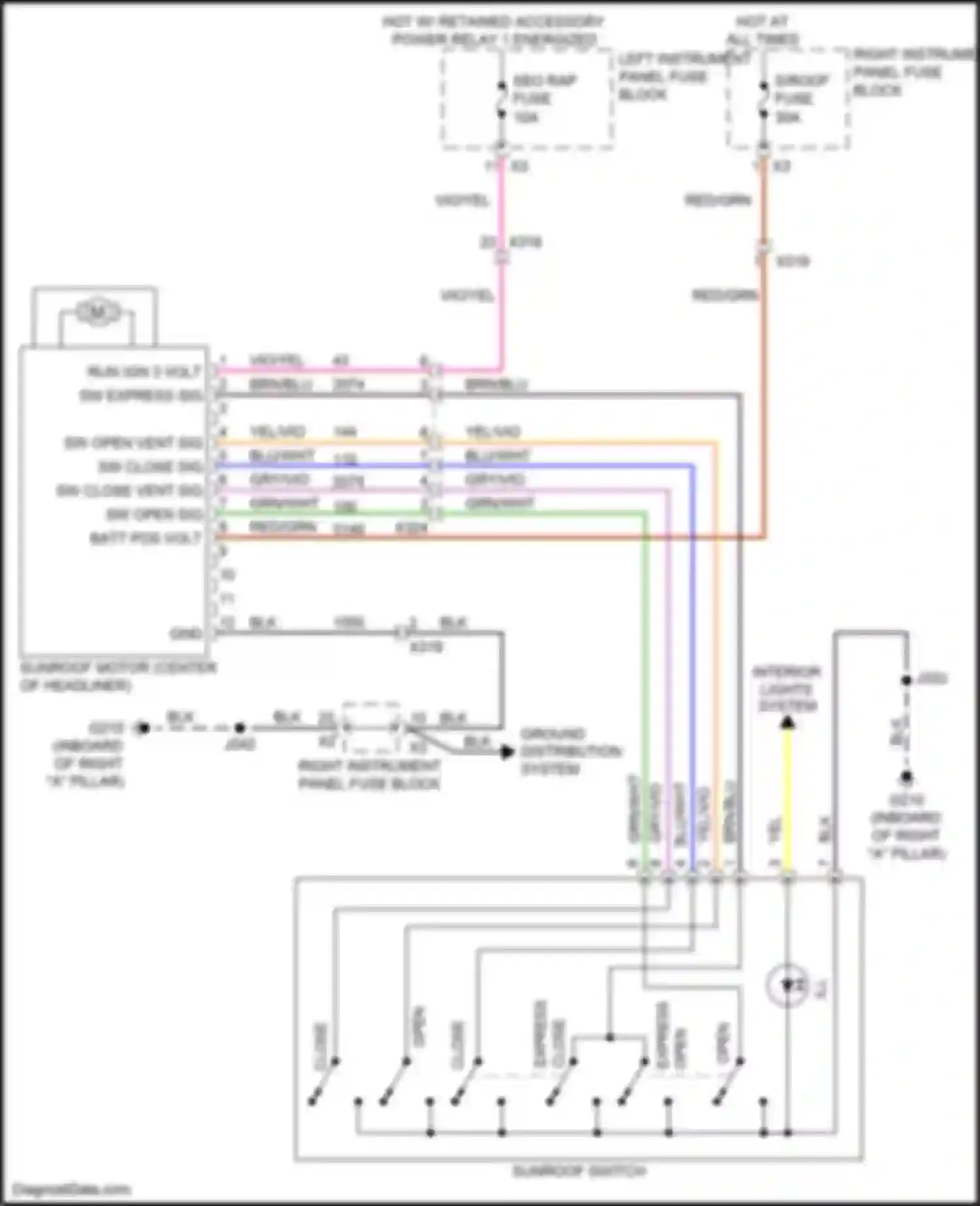 Wiring diagram vio/yel for Chevrolet Tahoe IV (2014-2021) (37 of 39)